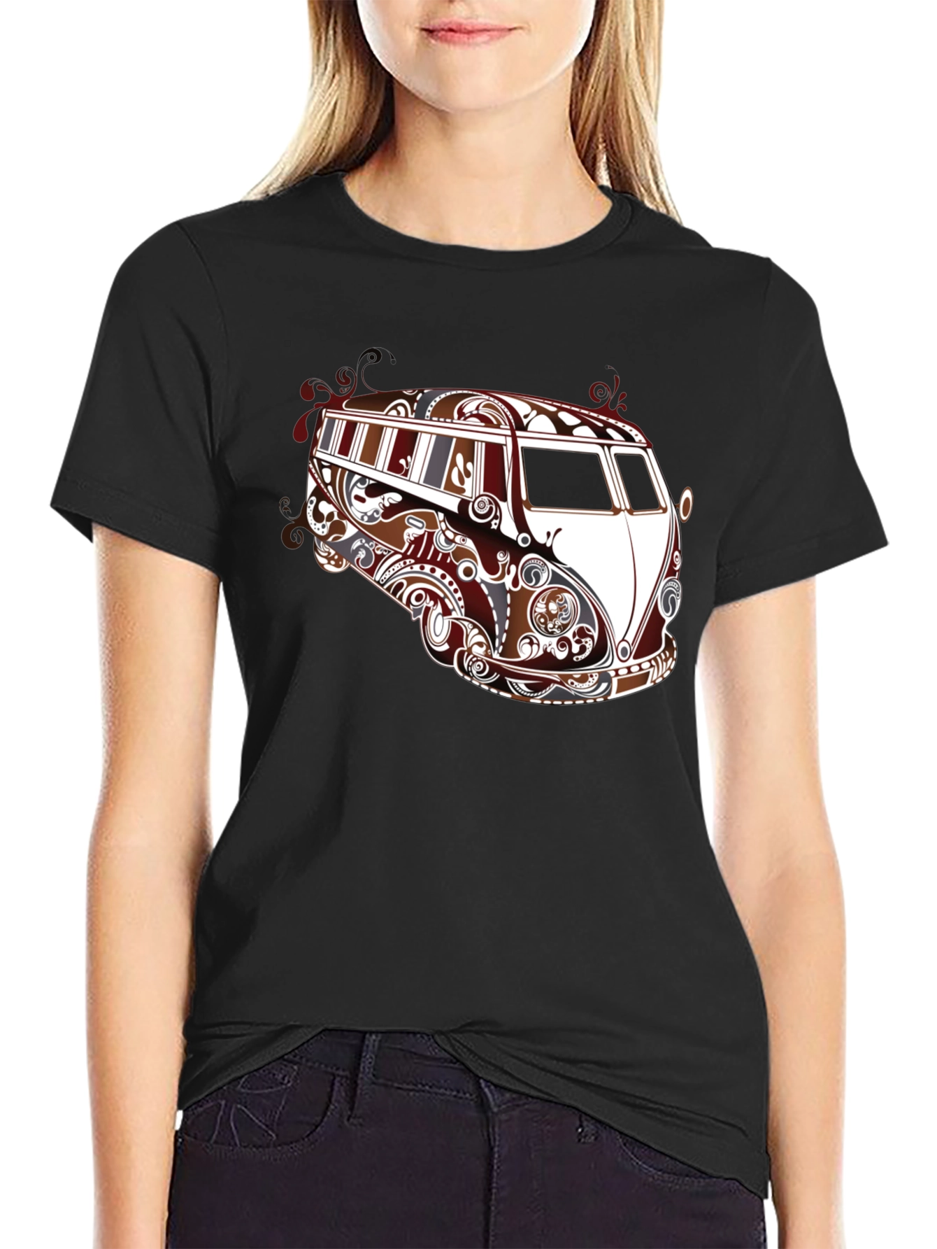 Cool VW Bus Graphic Tee - Black