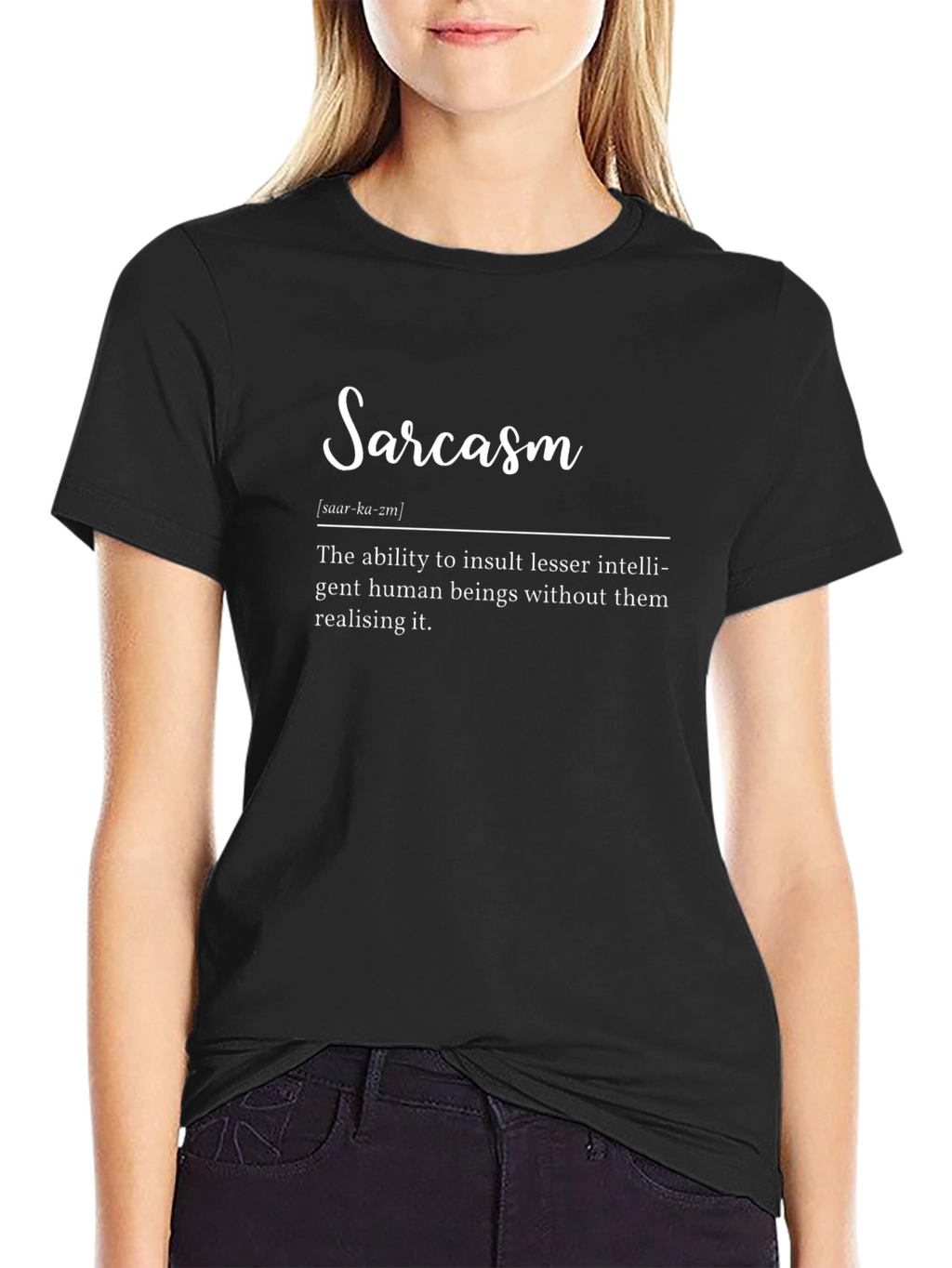 Sarcasm Definition Graphic Tee - Black