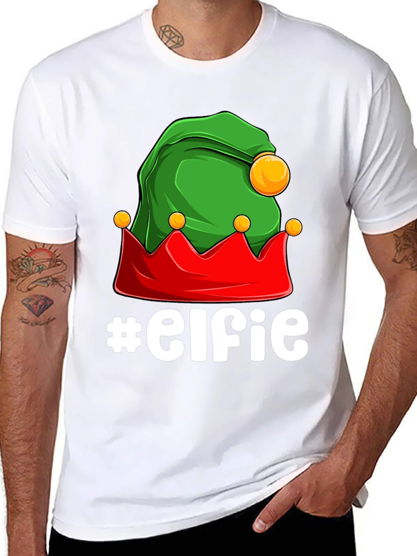 Elfie T-Shirt: Festive Holiday Graphic Tee