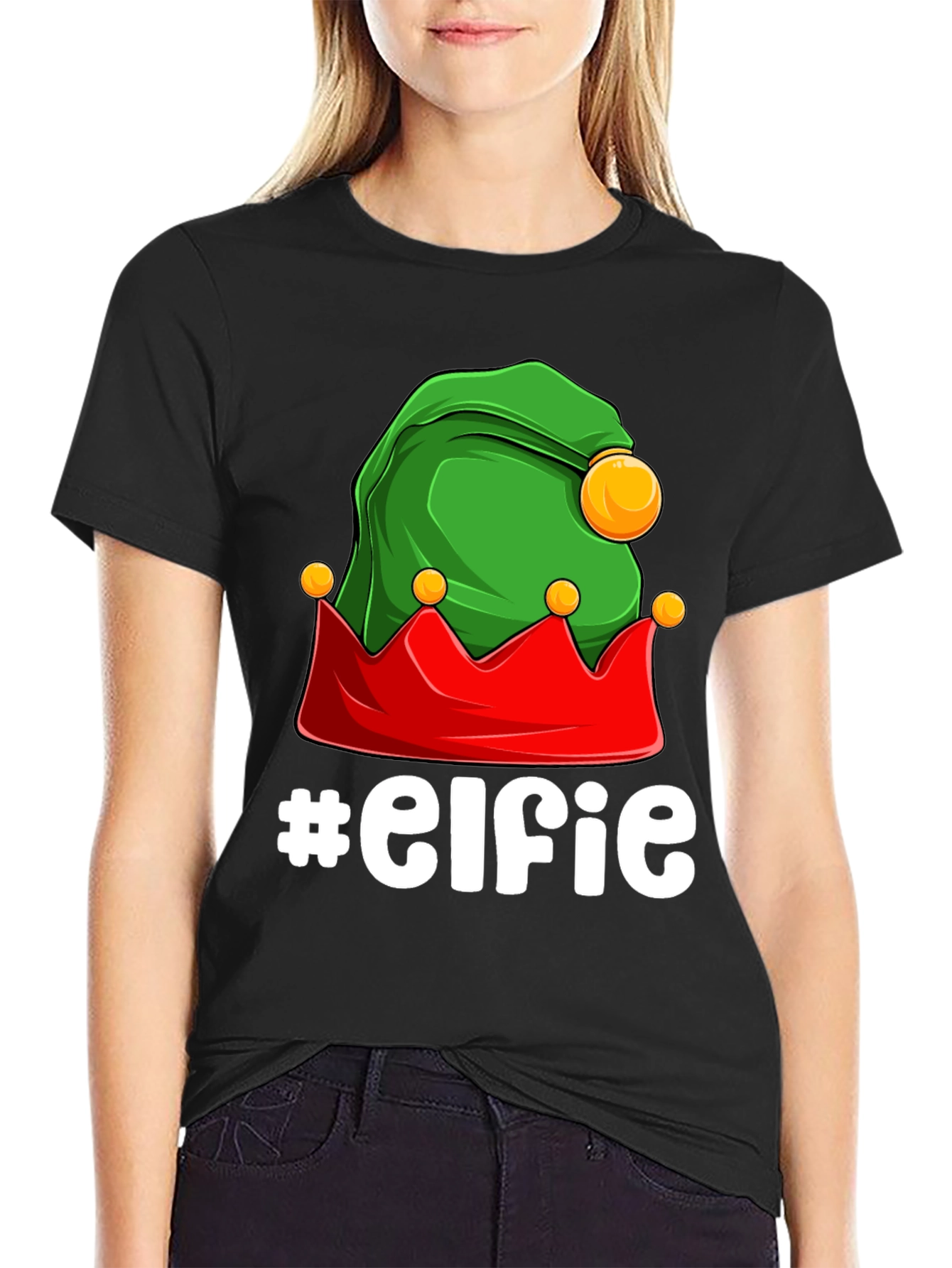 Elfie T-Shirt: Festive Holiday Graphic Tee
