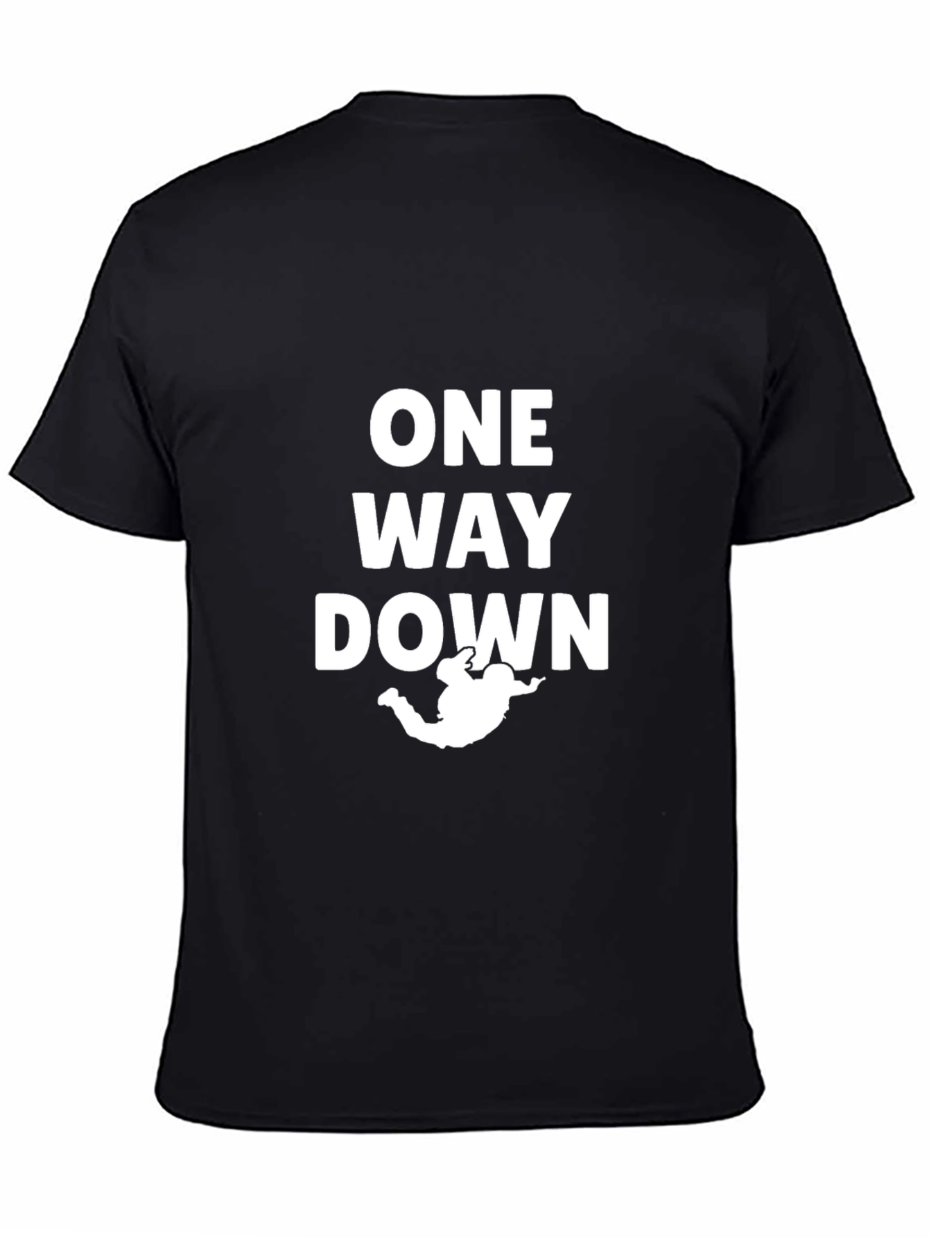 One Way Down Skydiver Graphic T-Shirt