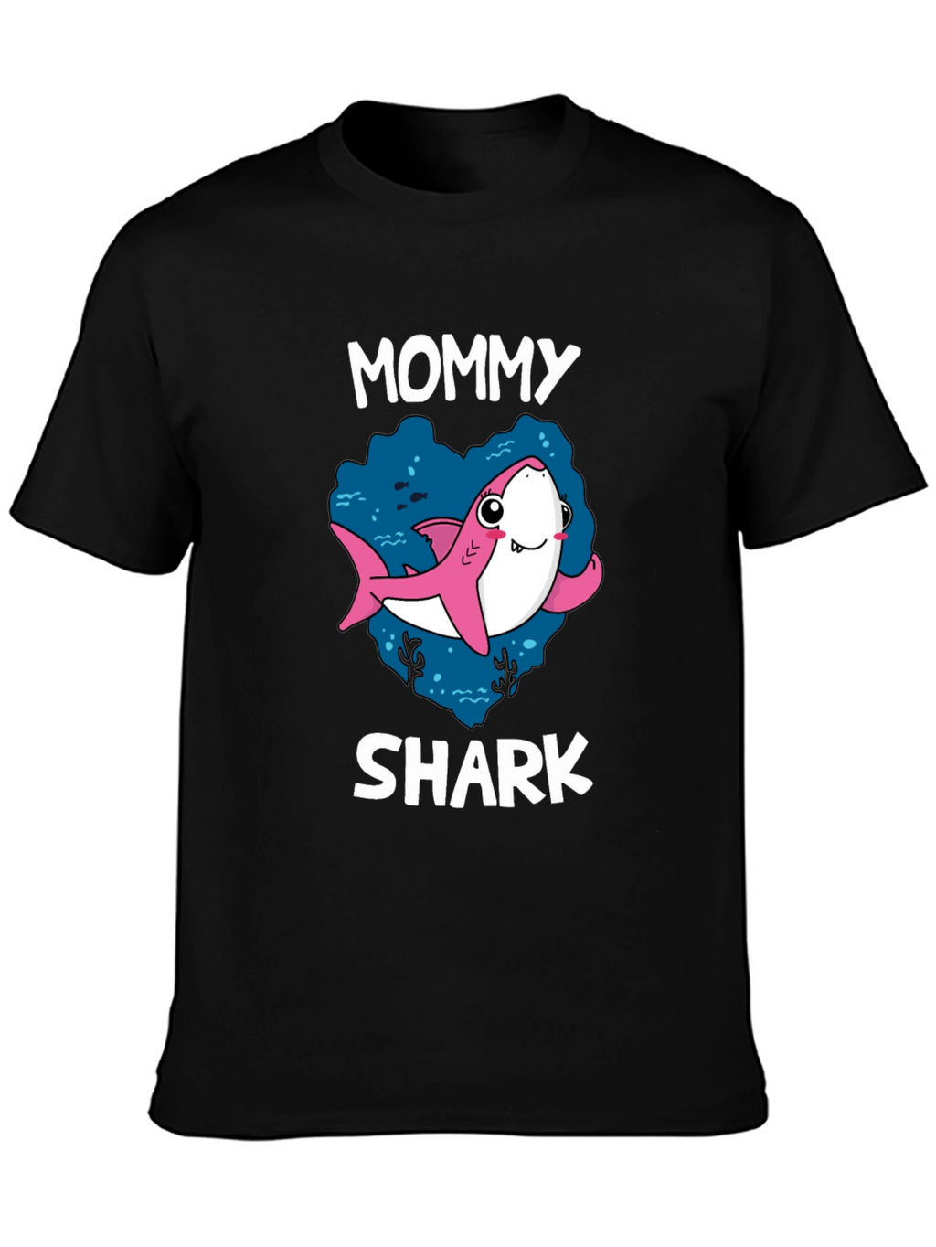 Mommy Shark Black Graphic T-Shirt
