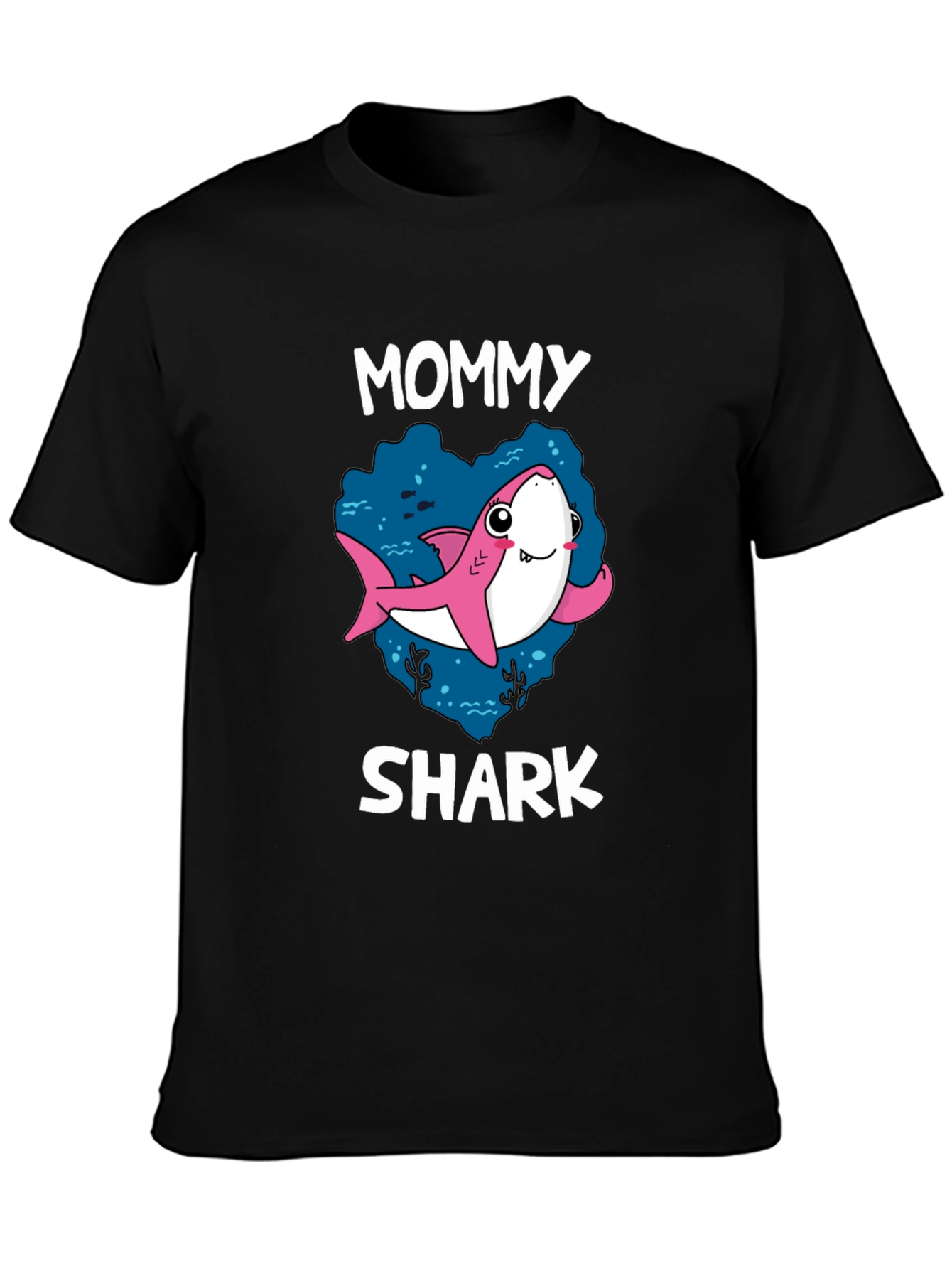 Mommy Shark Black Graphic T-Shirt