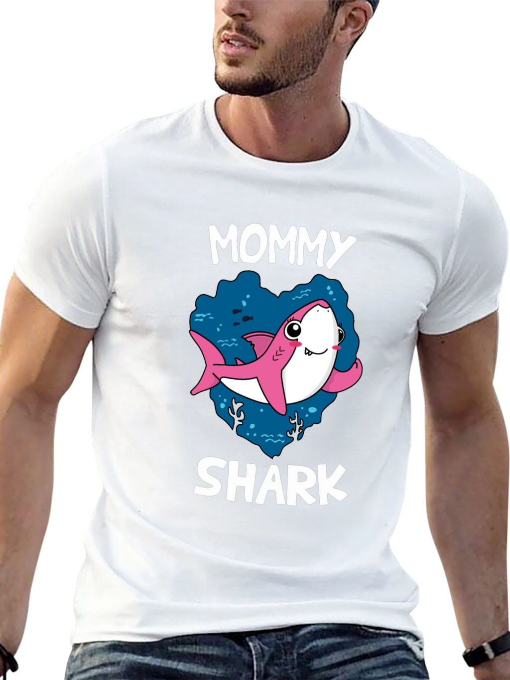 Mommy Shark Black Graphic T-Shirt