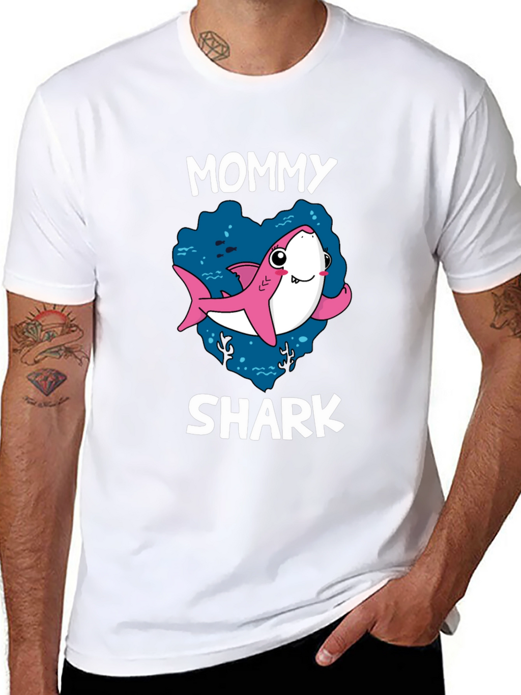 Mommy Shark Black Graphic T-Shirt