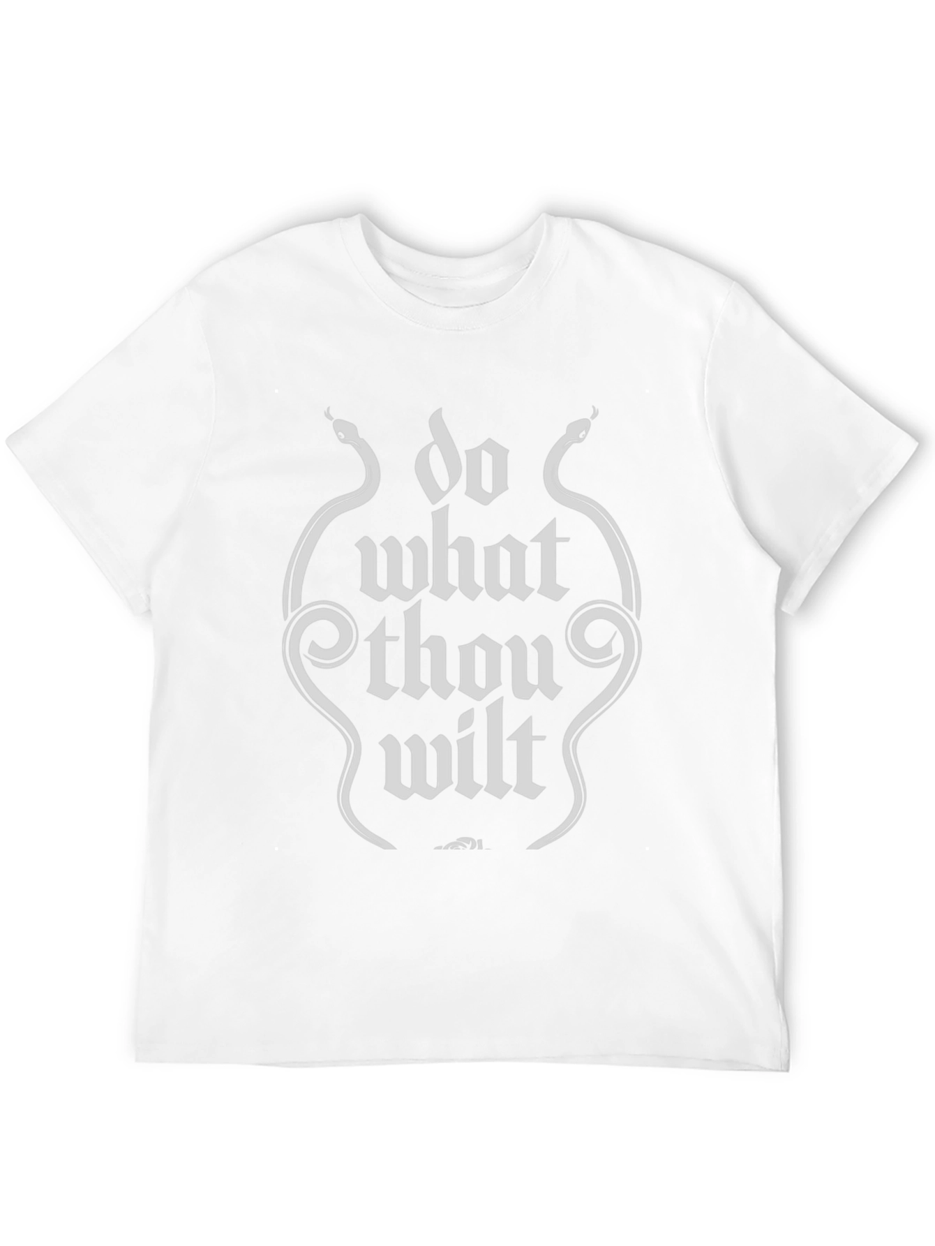Do What Thou Wilt Black T-Shirt with Snake Graphic