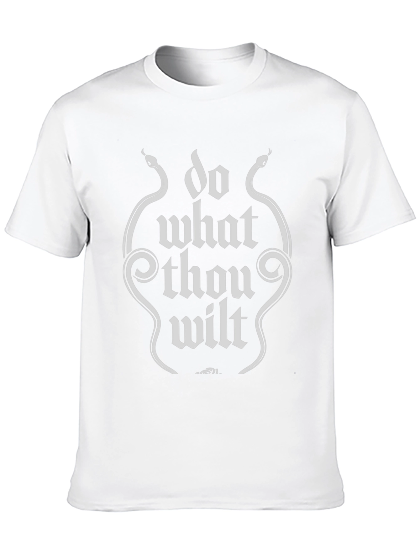 Do What Thou Wilt Black T-Shirt with Snake Graphic