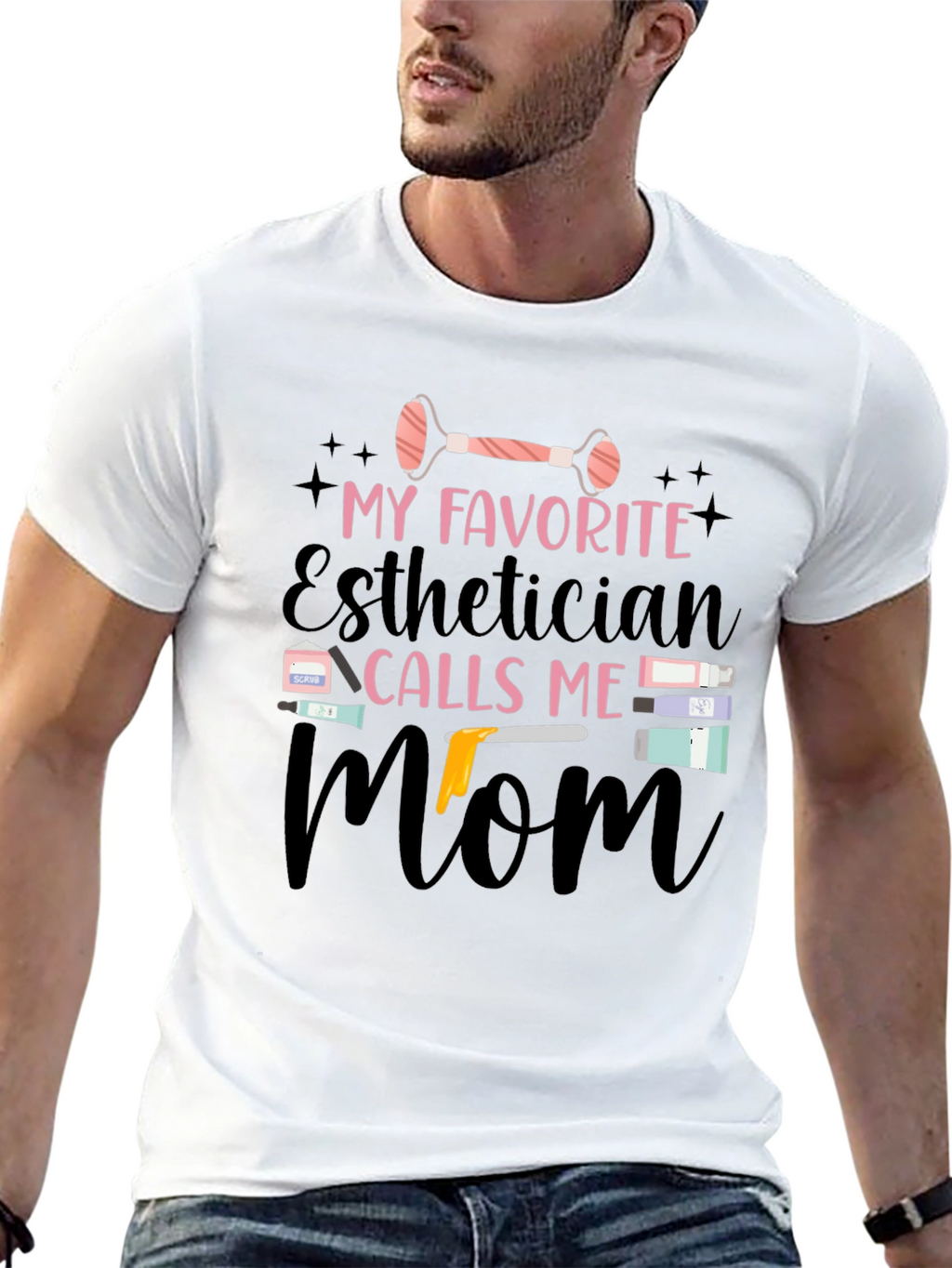 Esthetician Mom Black T-Shirt