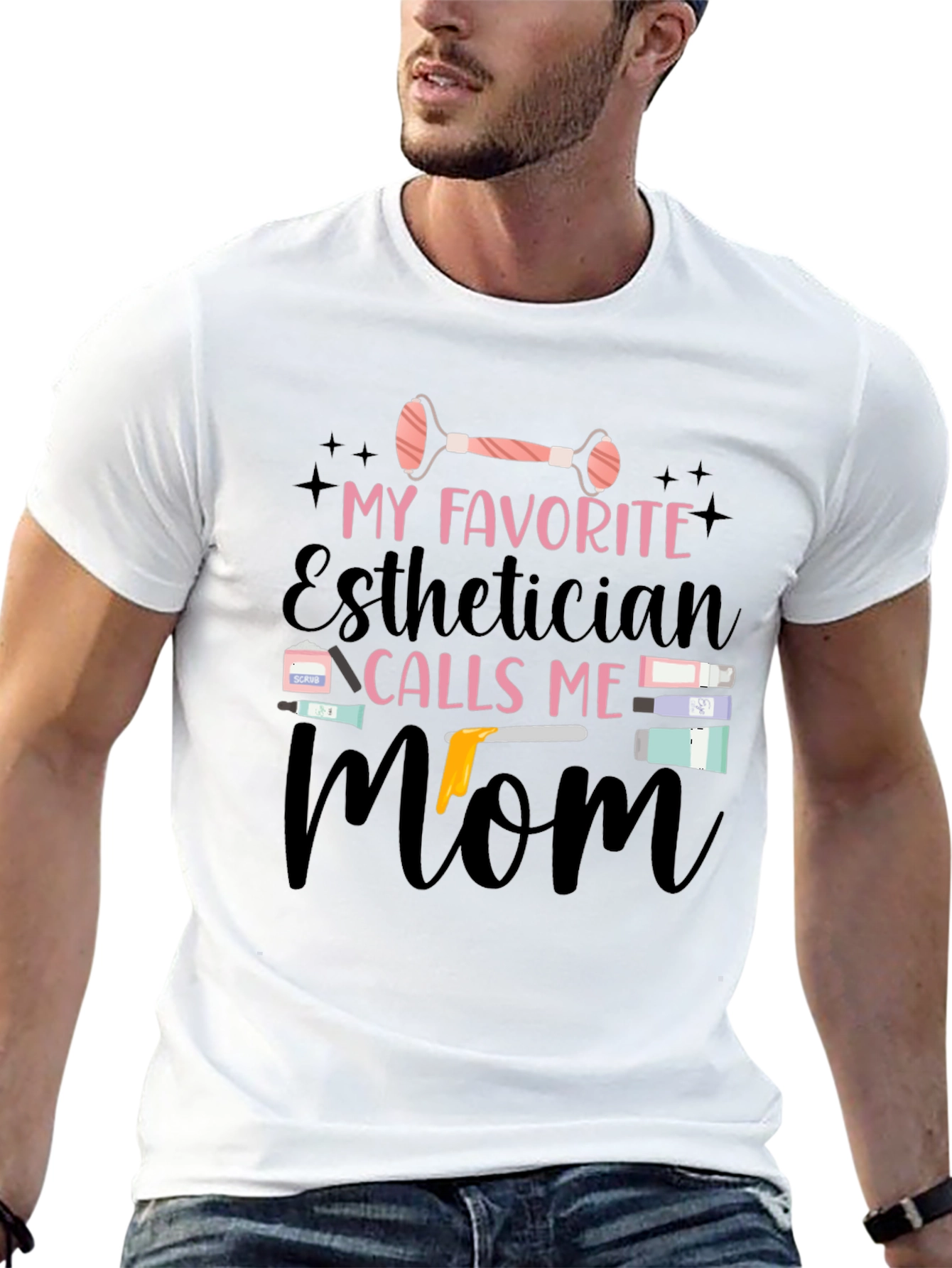 Esthetician Mom Black T-Shirt