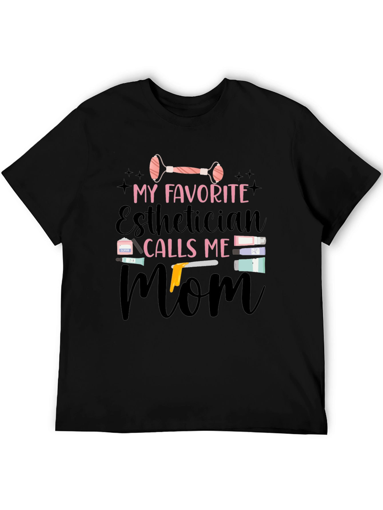 Esthetician Mom Black T-Shirt