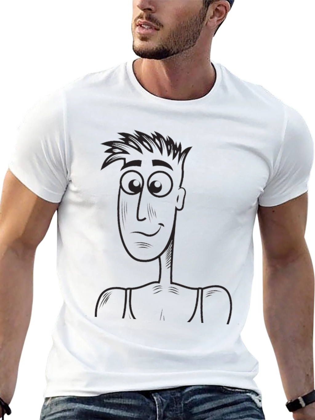Cartoon Character Graphic Black T-Shirt