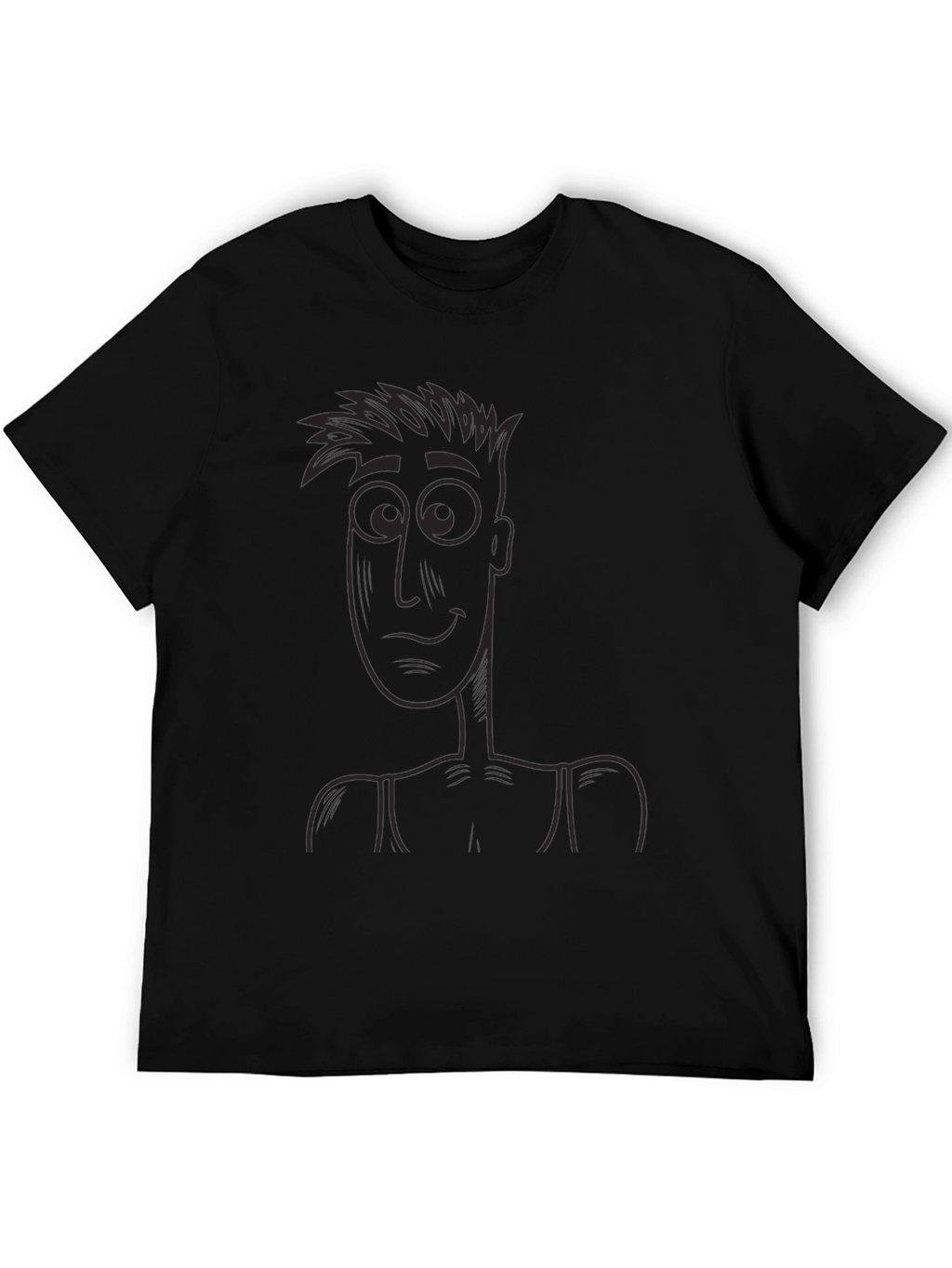 Cartoon Character Graphic Black T-Shirt