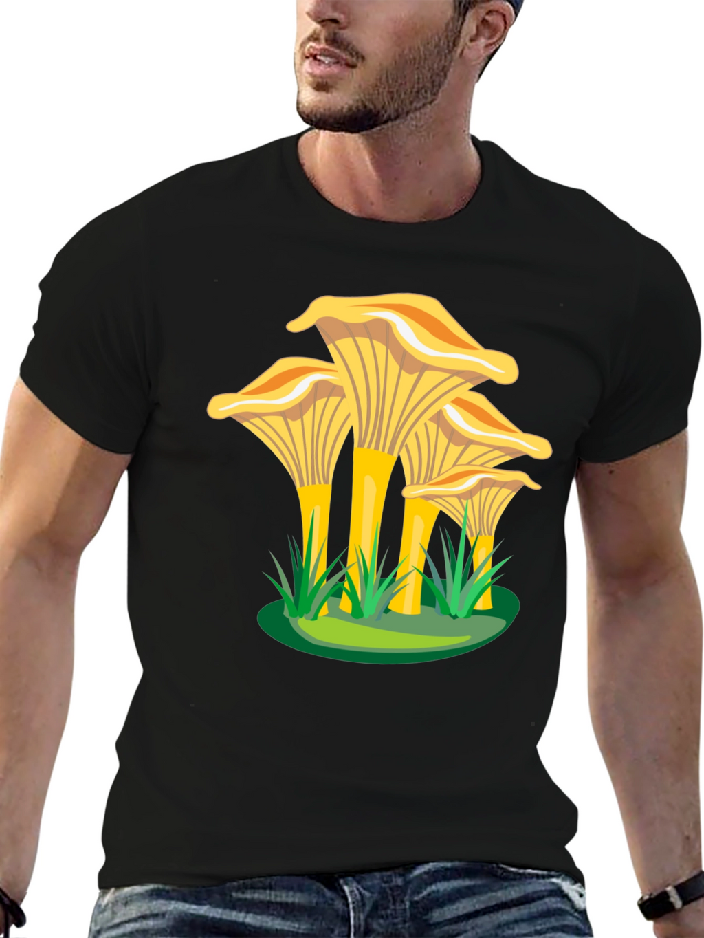 Chanterelle Mushroom Graphic Tee - Nature Lovers T-Shirt