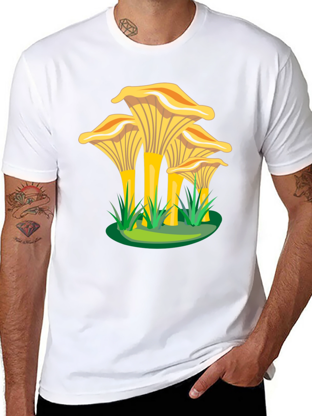 Chanterelle Mushroom Graphic Tee - Nature Lovers T-Shirt