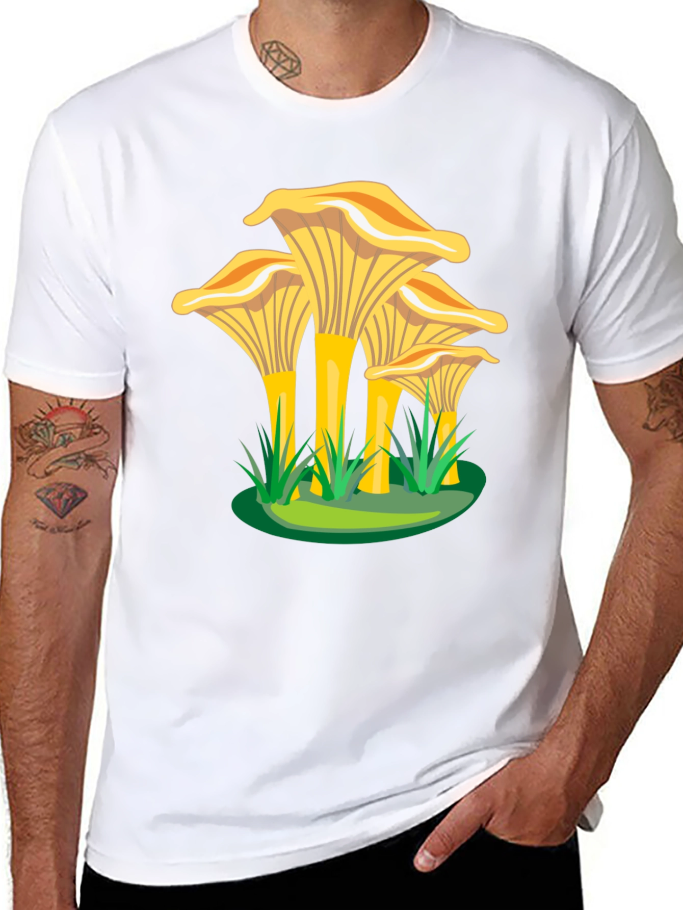 Chanterelle Mushroom Graphic Tee - Nature Lovers T-Shirt