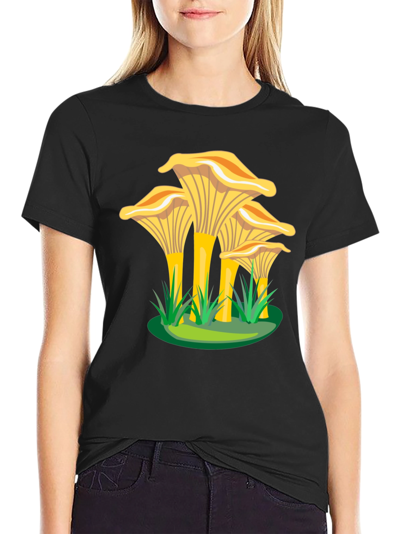 Chanterelle Mushroom Graphic Tee - Nature Lovers T-Shirt