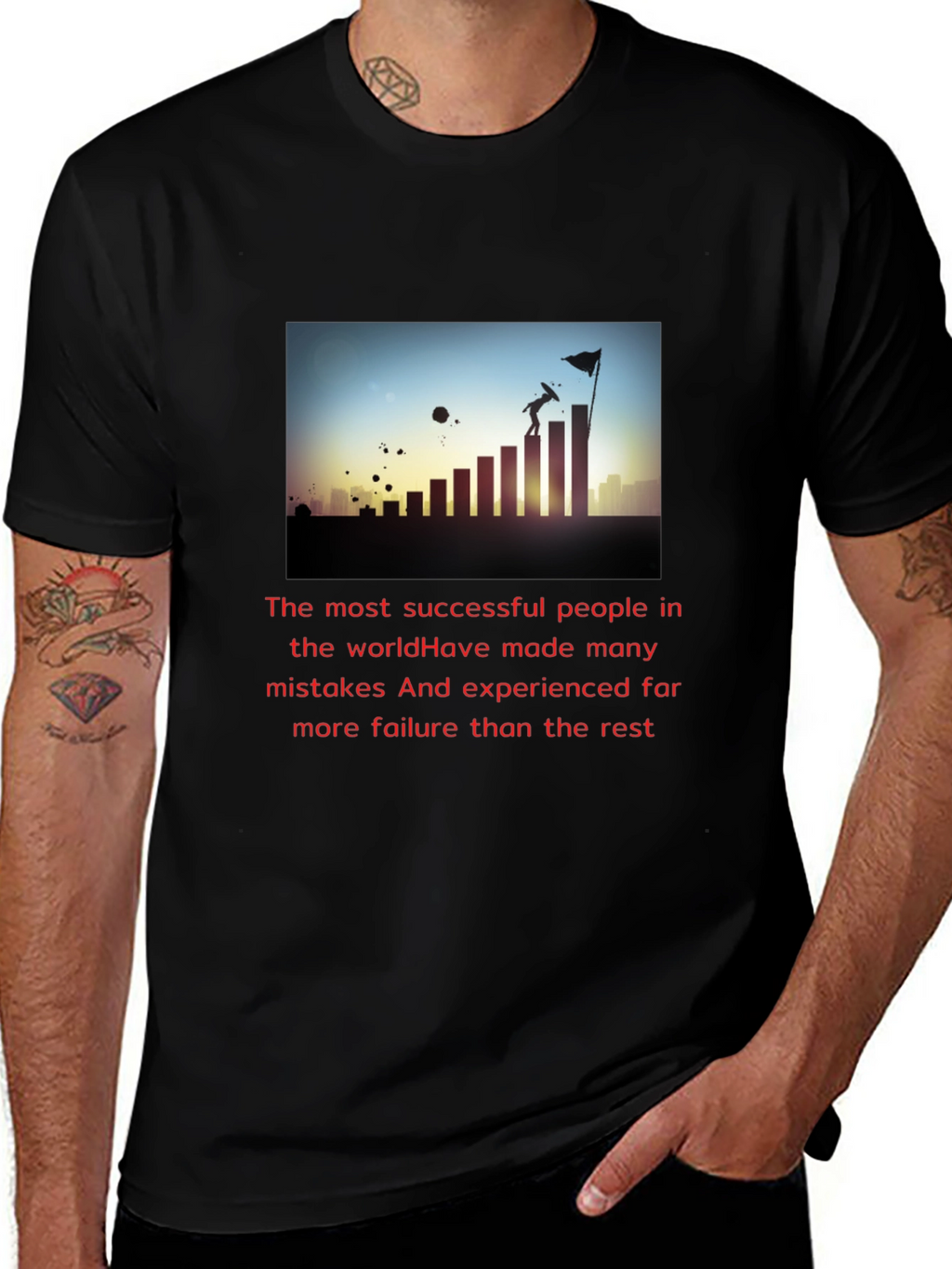 Motivational Success T-Shirt - Black
