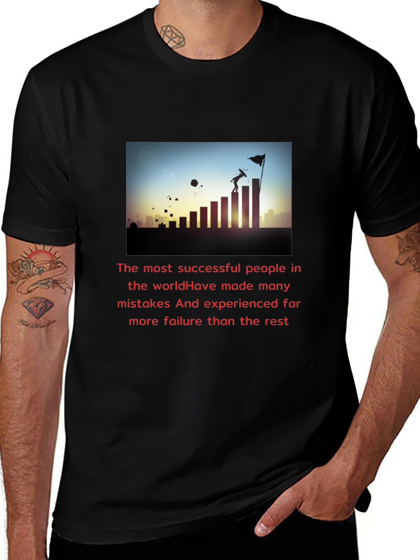 Motivational Success T-Shirt - Black