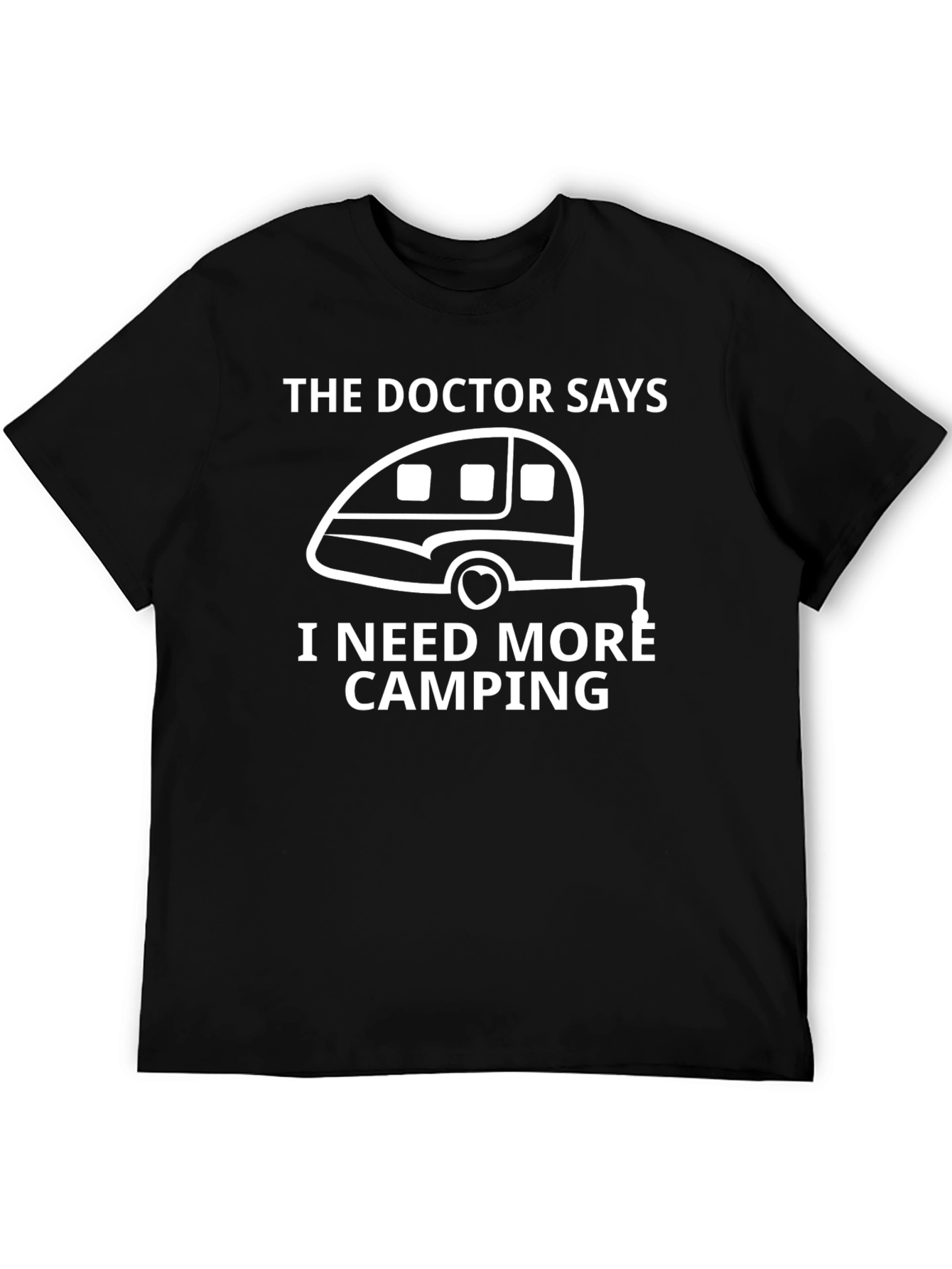 Doctor Says Camping T-Shirt - Black