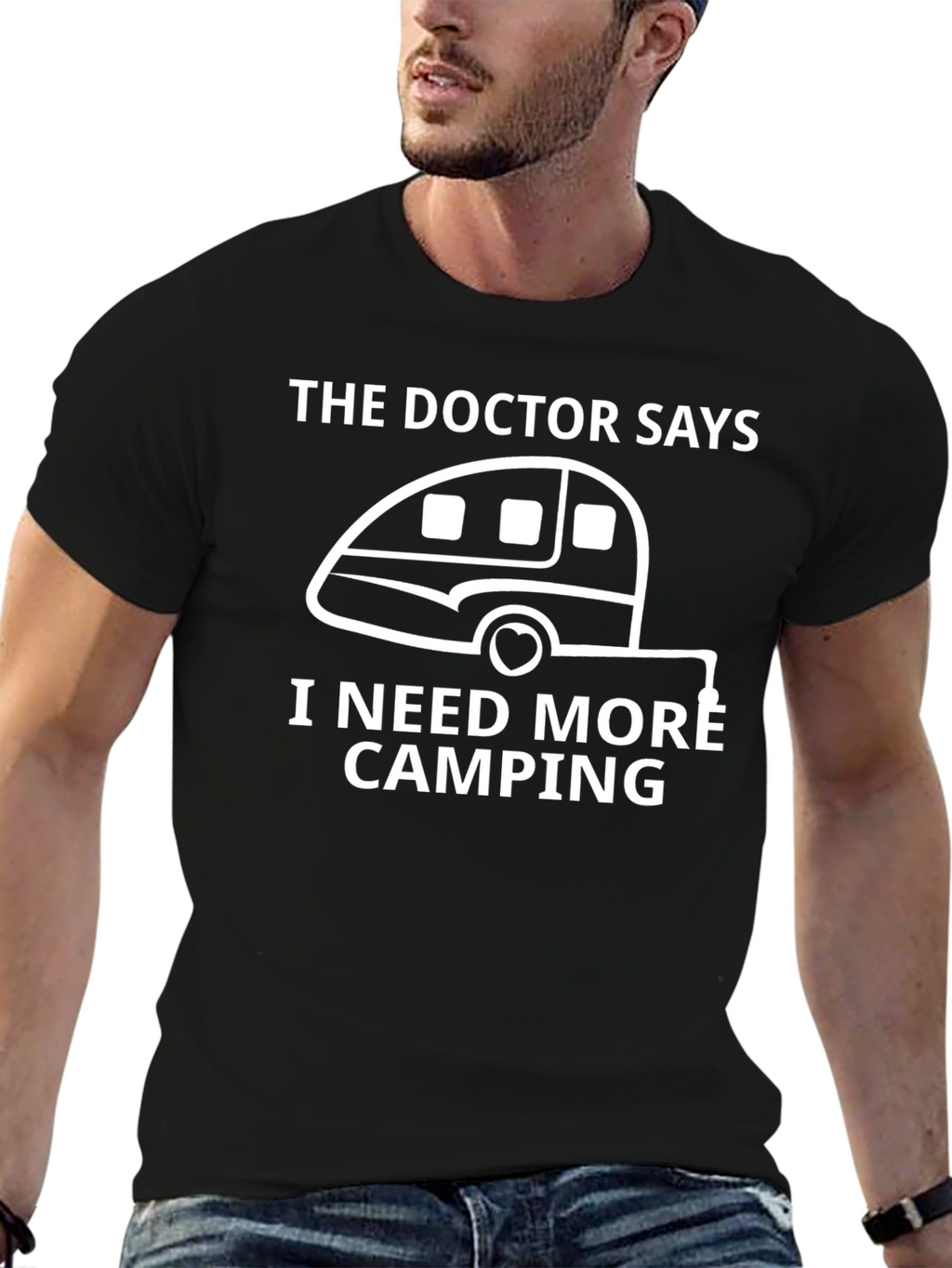 Doctor Says Camping T-Shirt - Black