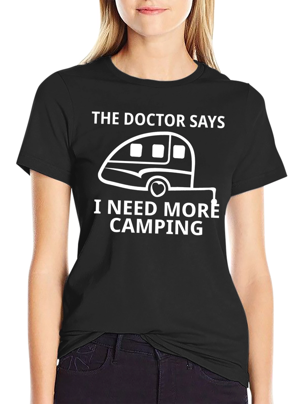 Doctor Says Camping T-Shirt - Black