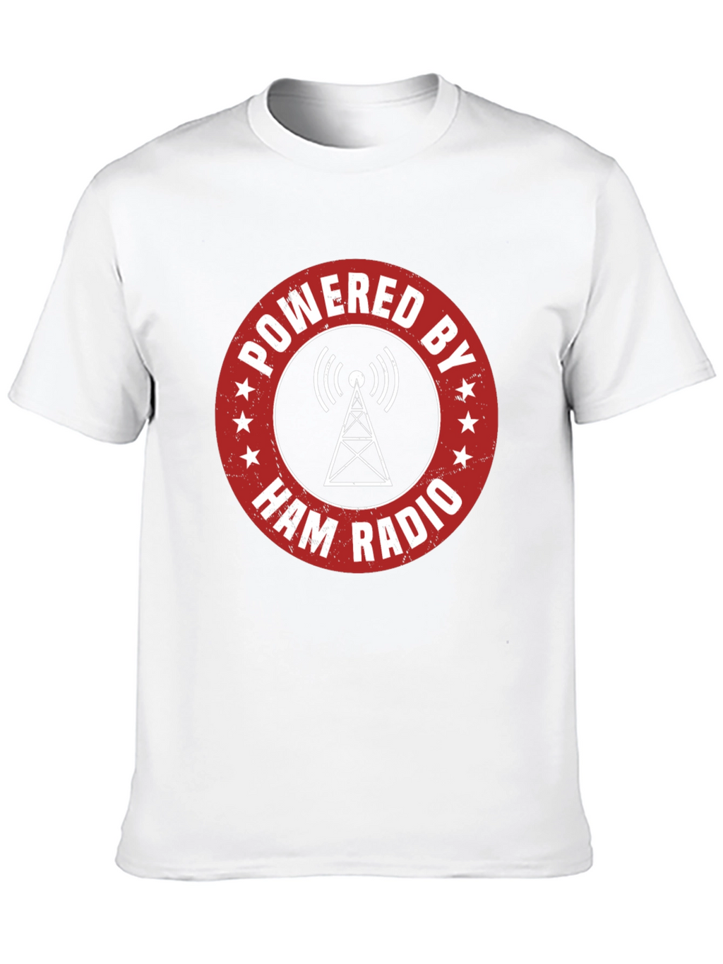 Powered by Ham Radio T-Shirt - Hobbyist Design