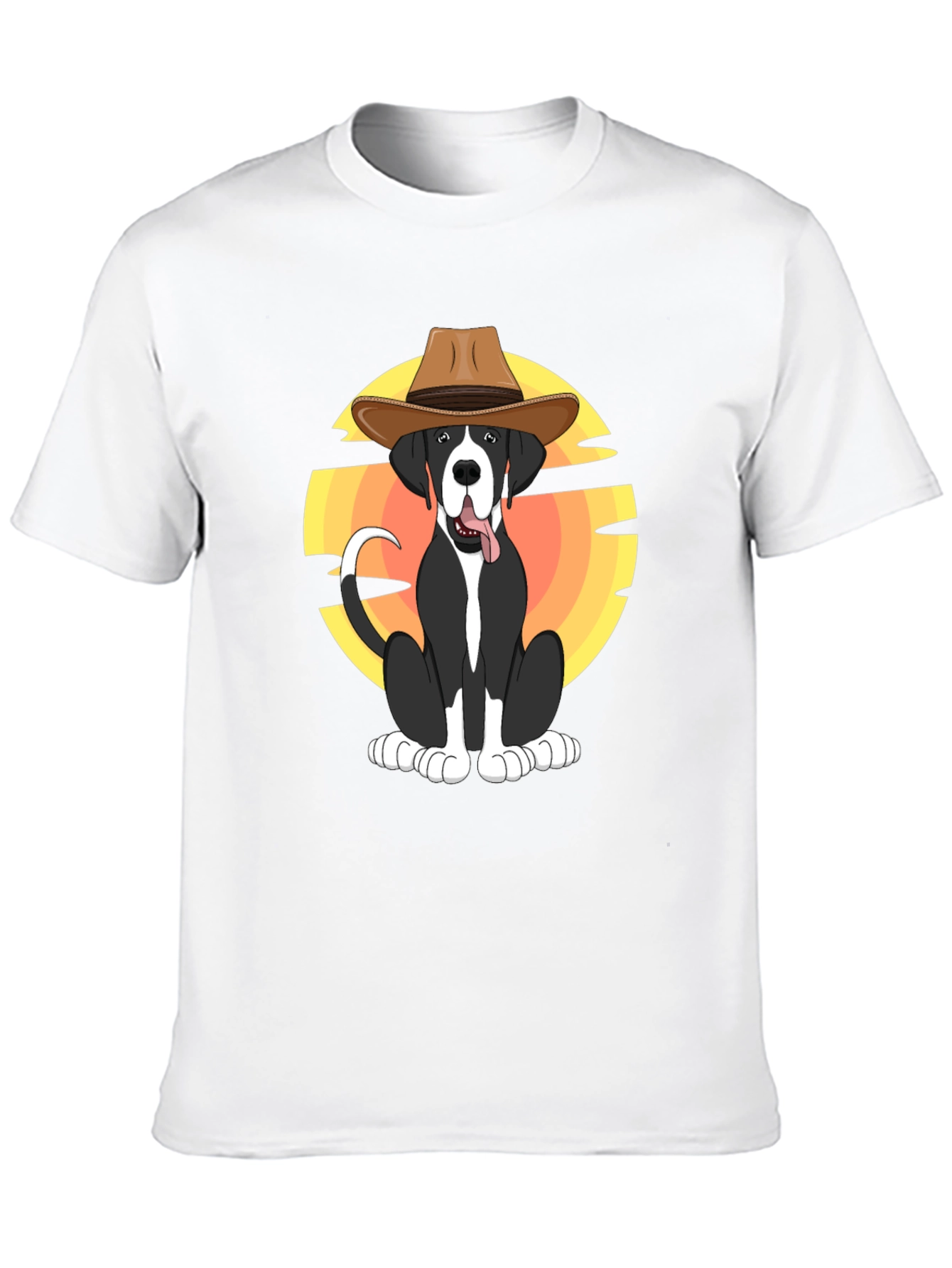 Cowboy Dog Graphic Tee - Stylish Black T-Shirt