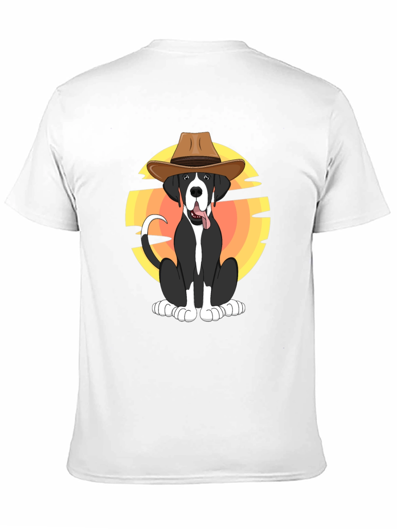 Cowboy Dog Graphic Tee - Stylish Black T-Shirt