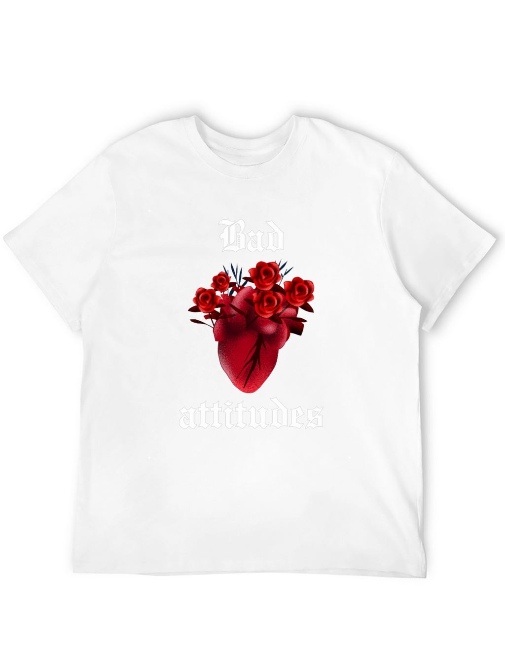 Bad Attitudes Graphic T-Shirt - Rose Heart