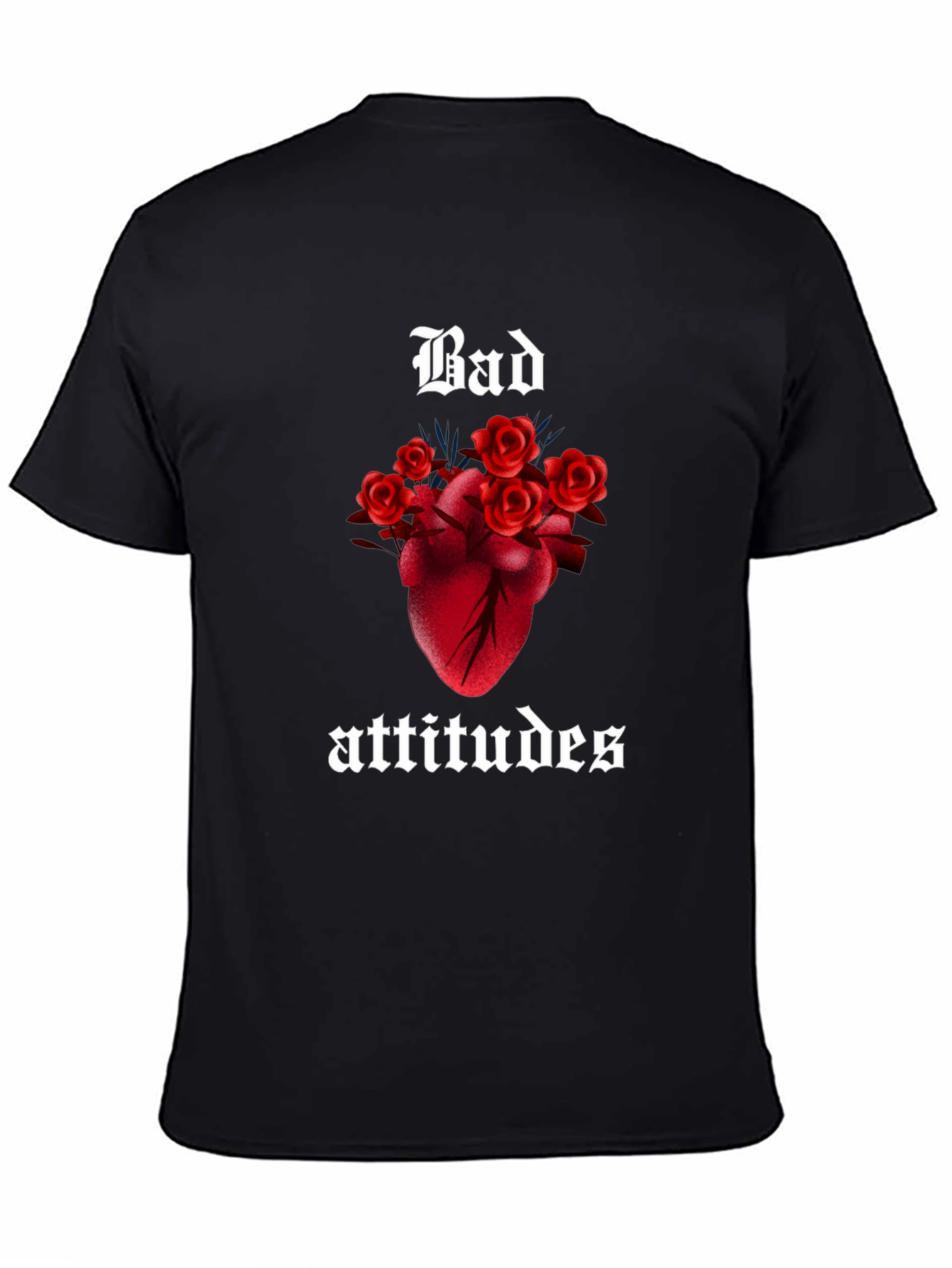 Bad Attitudes Graphic T-Shirt - Rose Heart