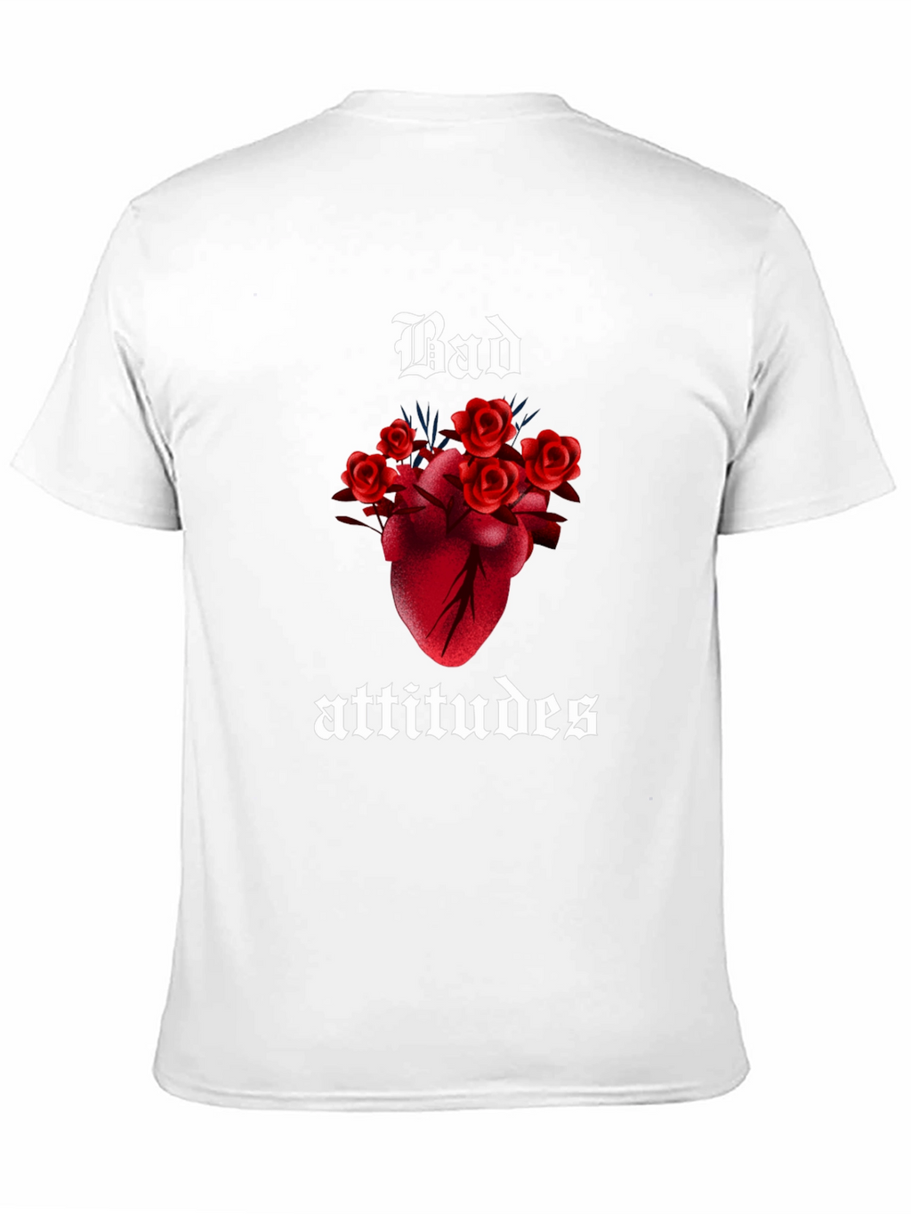 Bad Attitudes Graphic T-Shirt - Rose Heart
