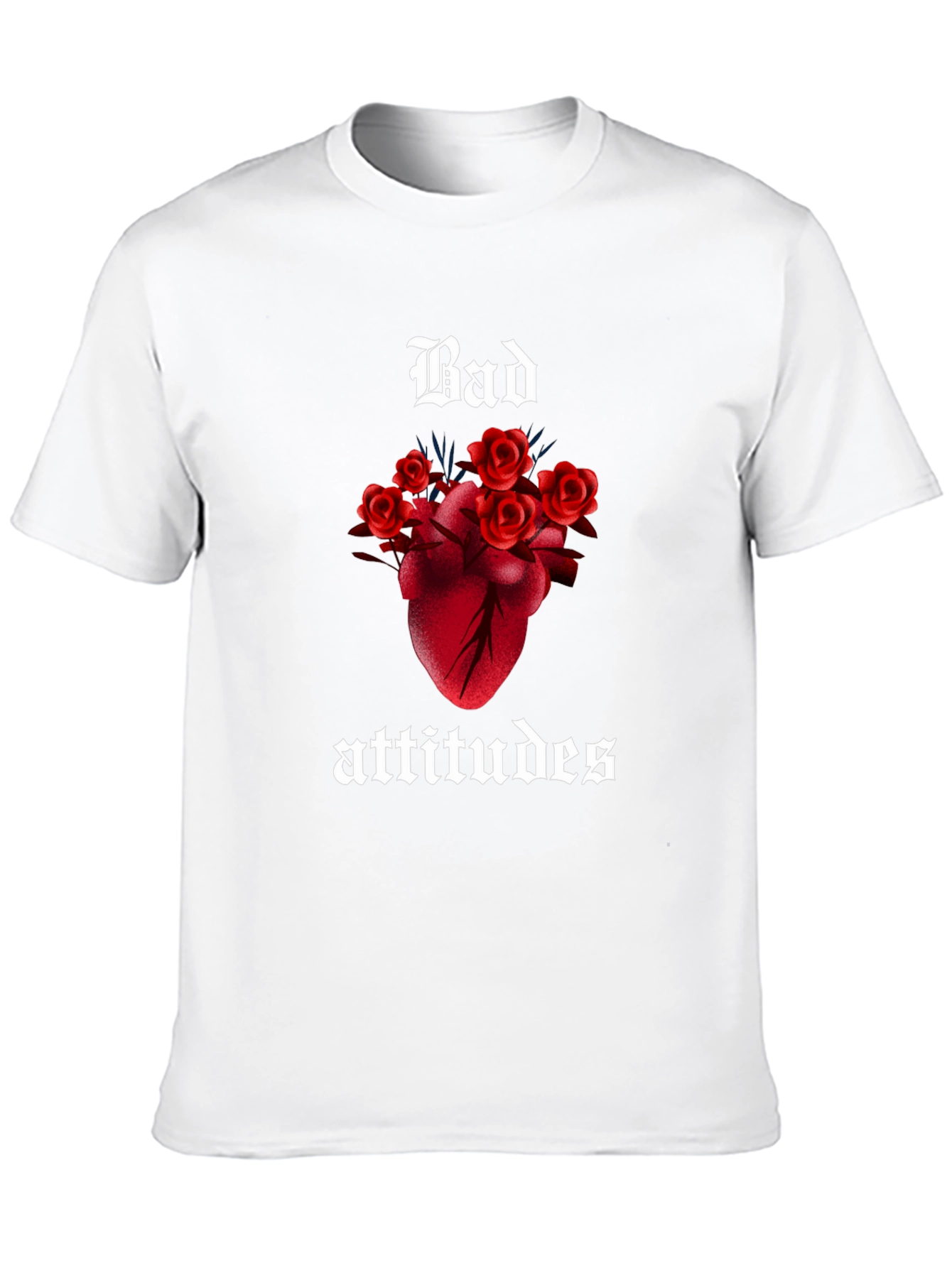 Bad Attitudes Graphic T-Shirt - Rose Heart