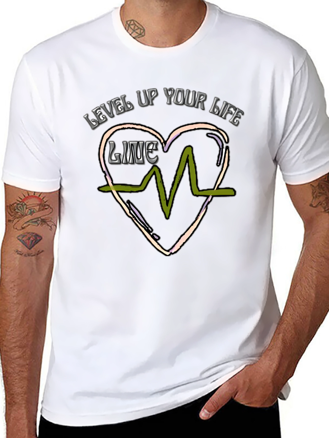 Level Up Your Life Graphic Tee - Black