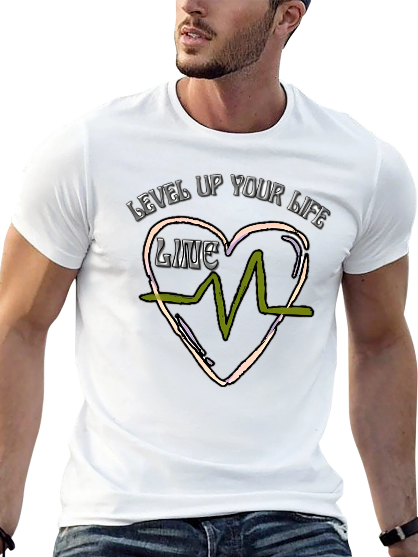 Level Up Your Life Graphic Tee - Black