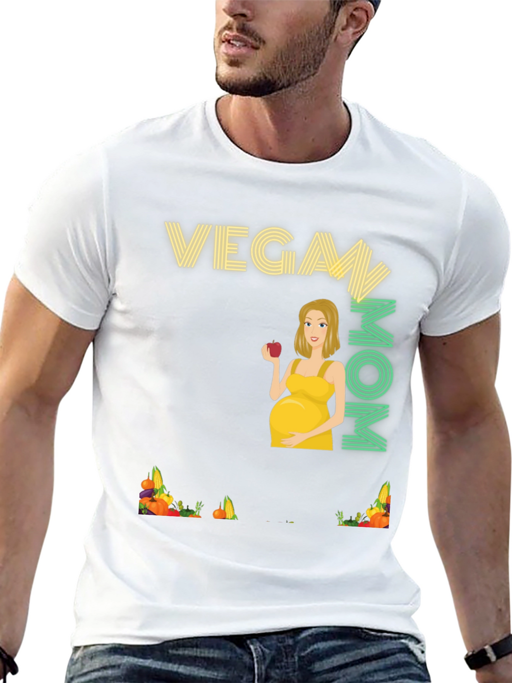 Vegan Mom T-Shirt - Cute Pregnancy Tee