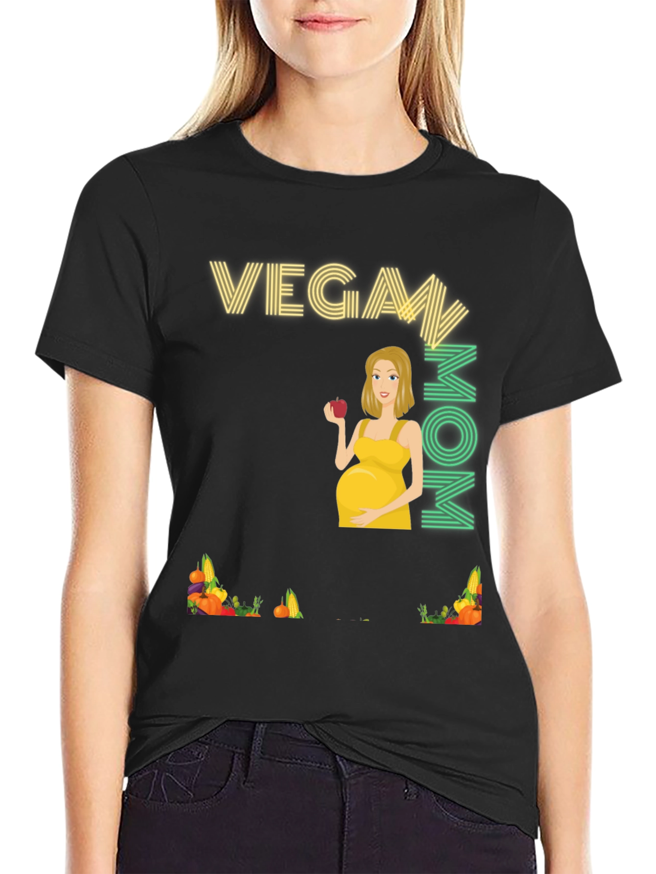 Vegan Mom T-Shirt - Cute Pregnancy Tee