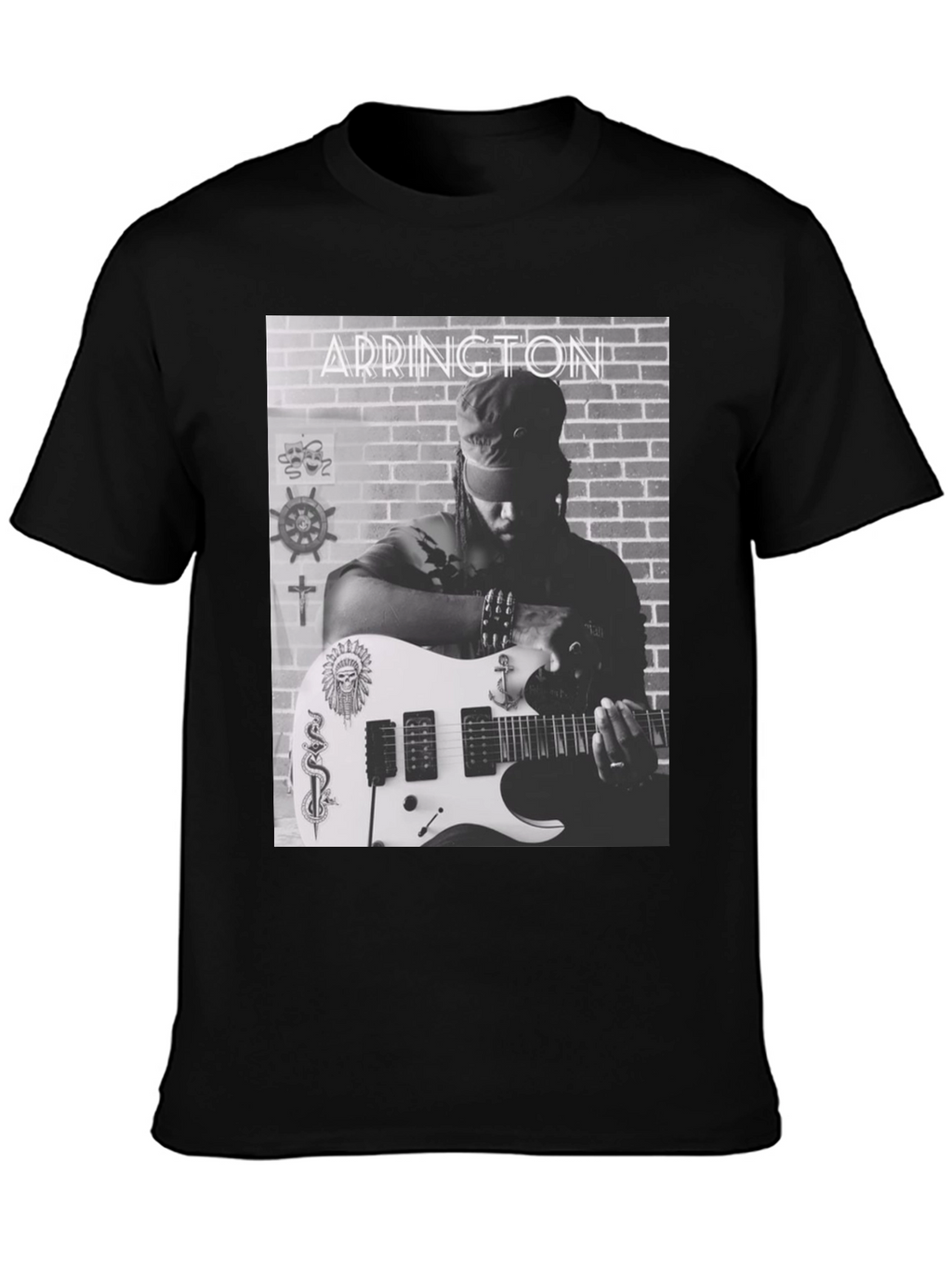 Addington Graphic Tee - Black Cotton T-Shirt