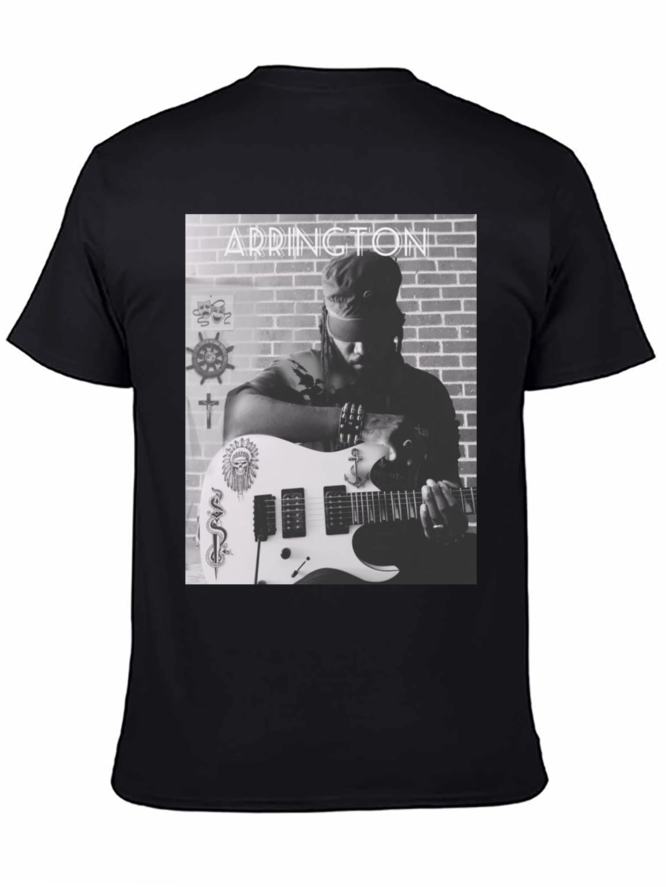 Addington Graphic Tee - Black Cotton T-Shirt