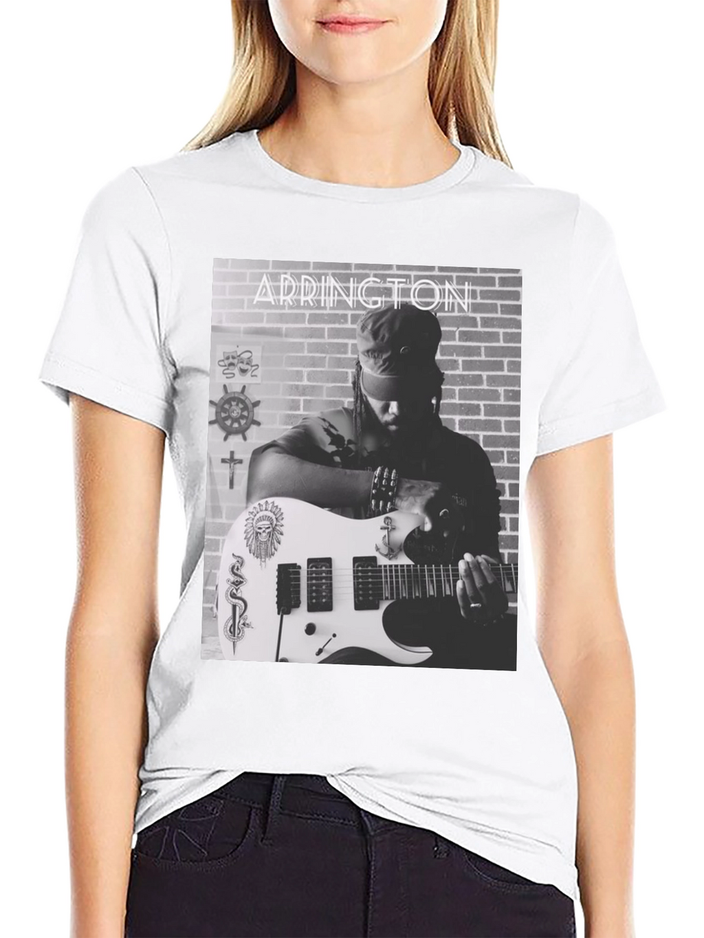 Addington Graphic Tee - Black Cotton T-Shirt