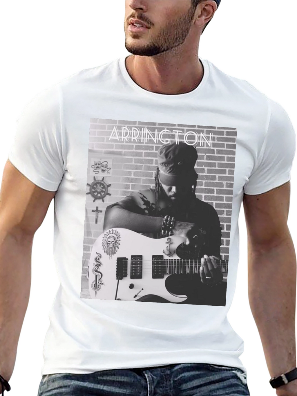 Addington Graphic Tee - Black Cotton T-Shirt