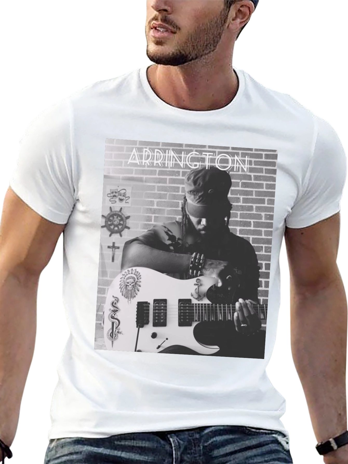 Addington Graphic Tee - Black Cotton T-Shirt
