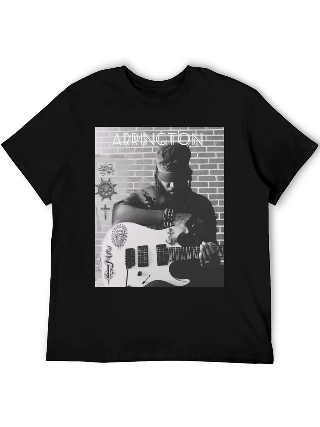 Addington Graphic Tee - Black Cotton T-Shirt