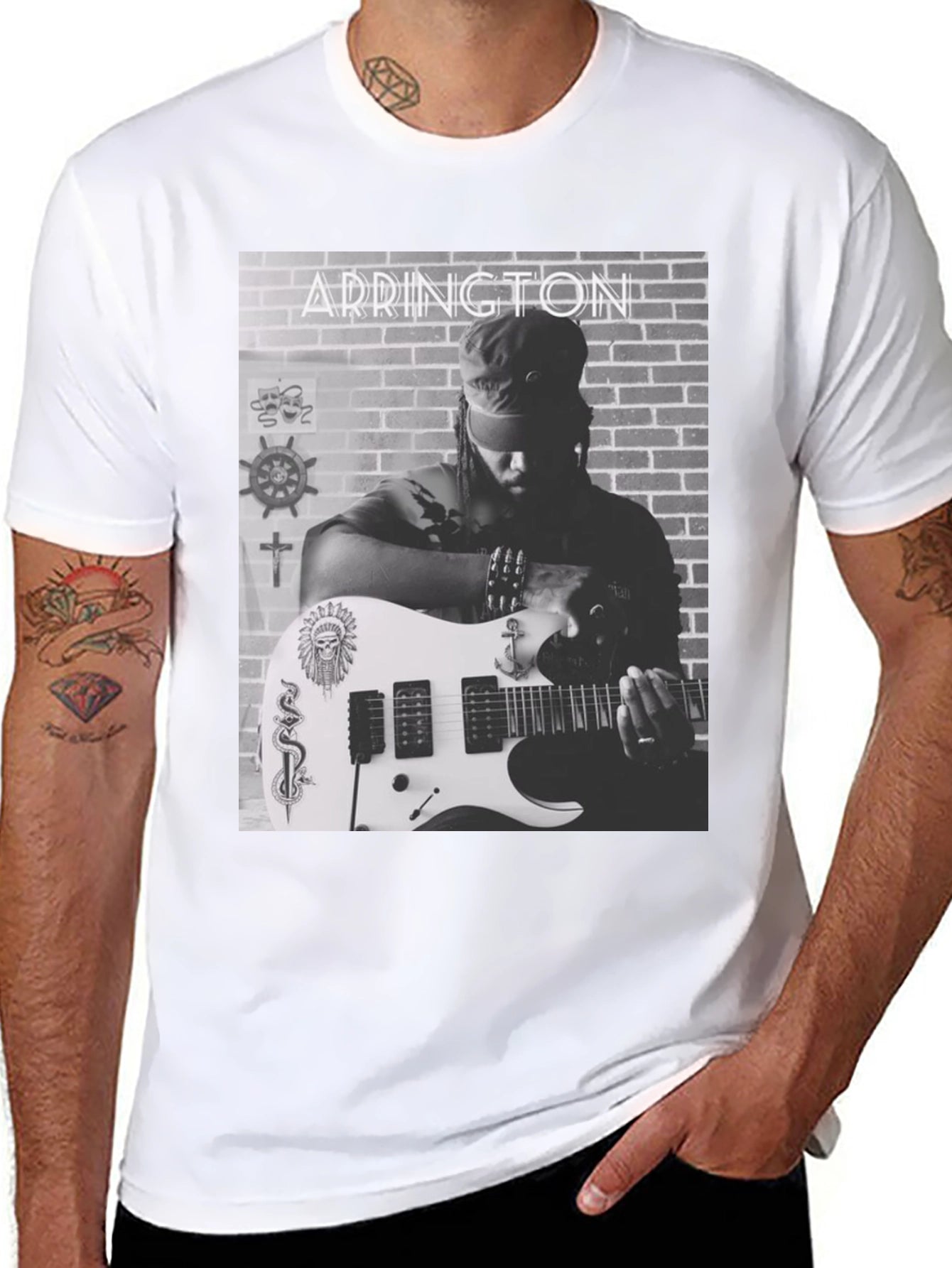 Addington Graphic Tee - Black Cotton T-Shirt