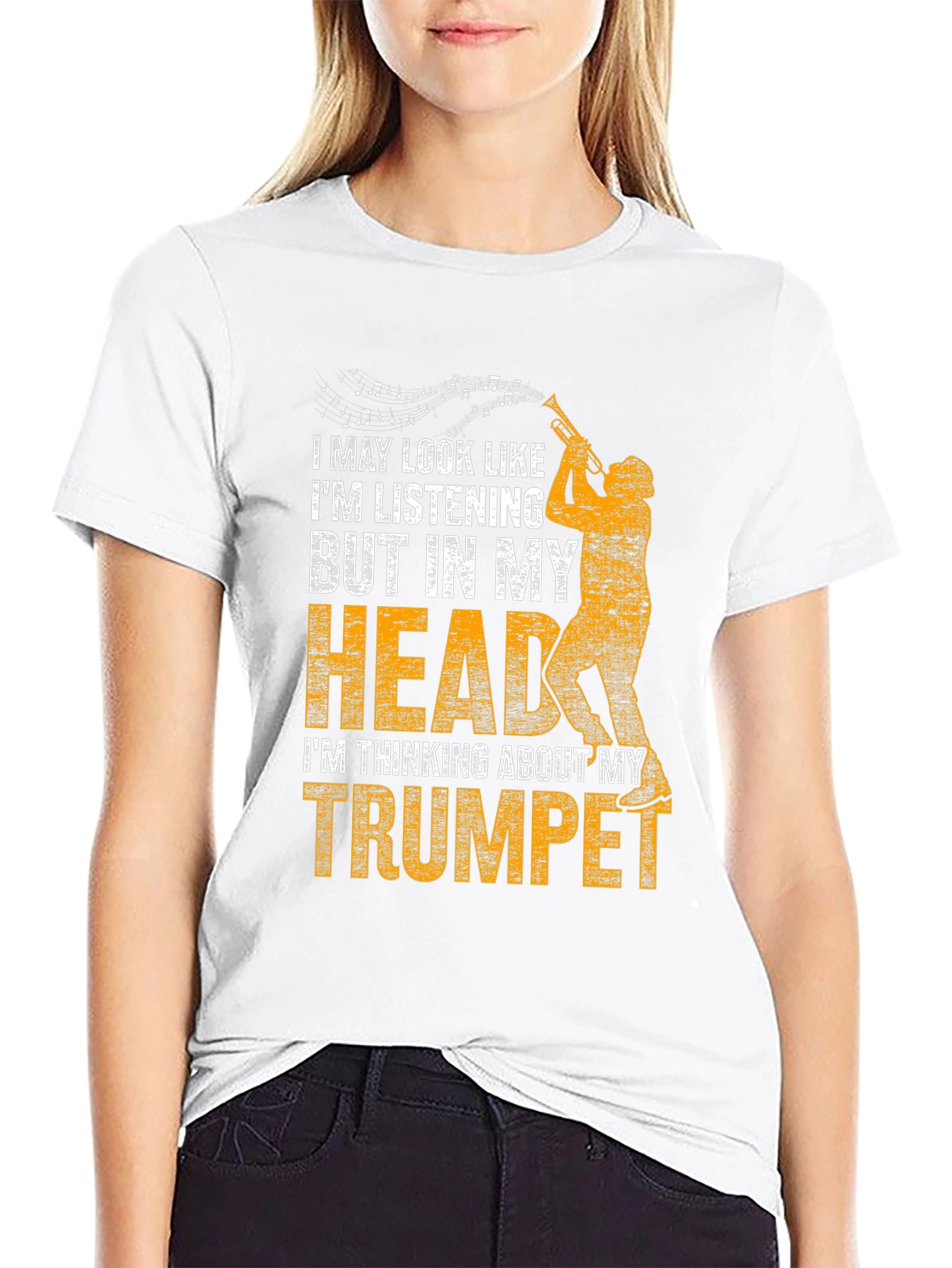 Trumpet Player T-Shirt: In My Head Music Tee