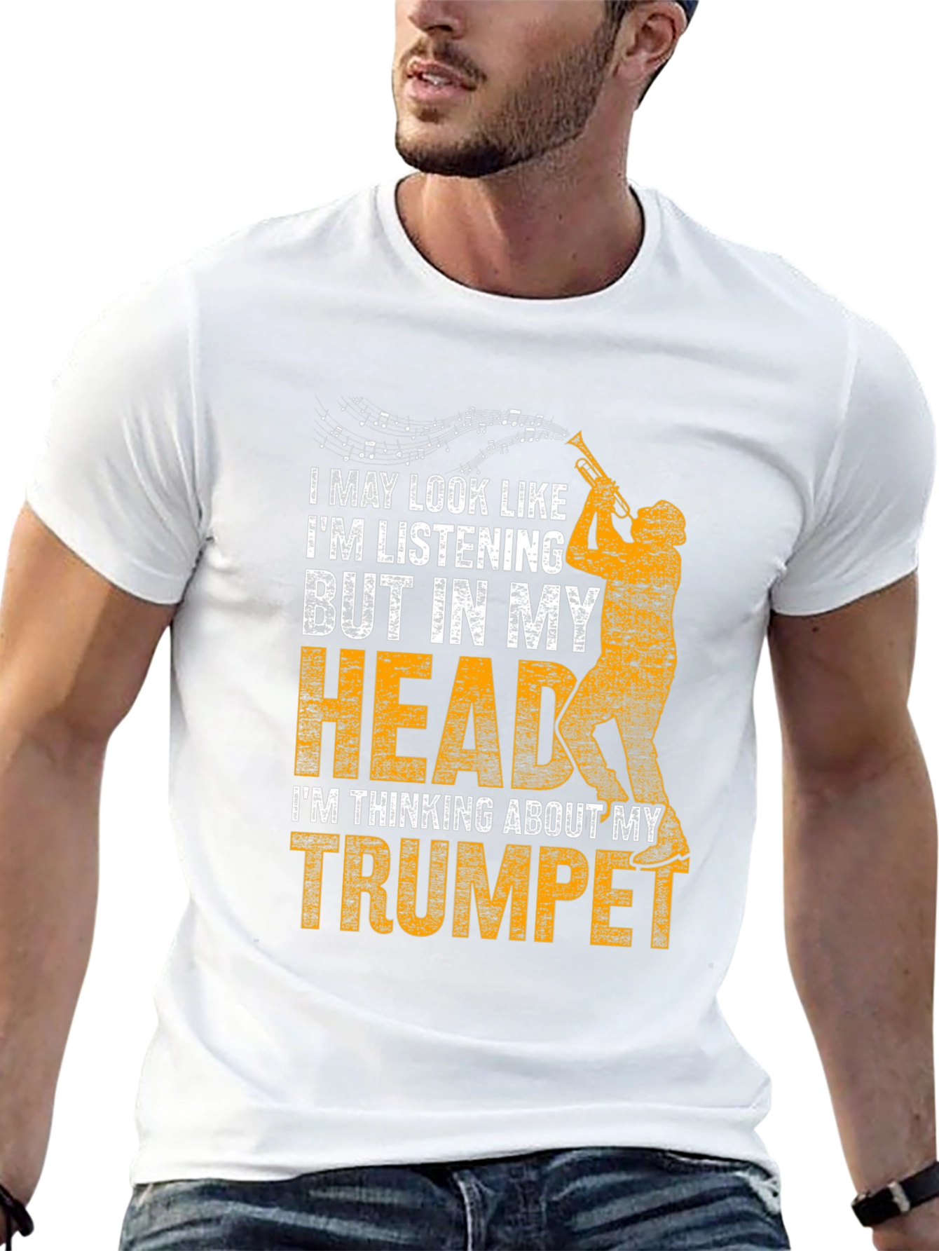 Trumpet Player T-Shirt: In My Head Music Tee