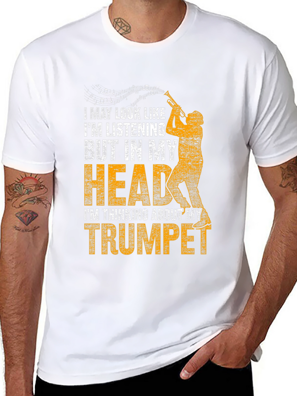 Trumpet Player T-Shirt: In My Head Music Tee