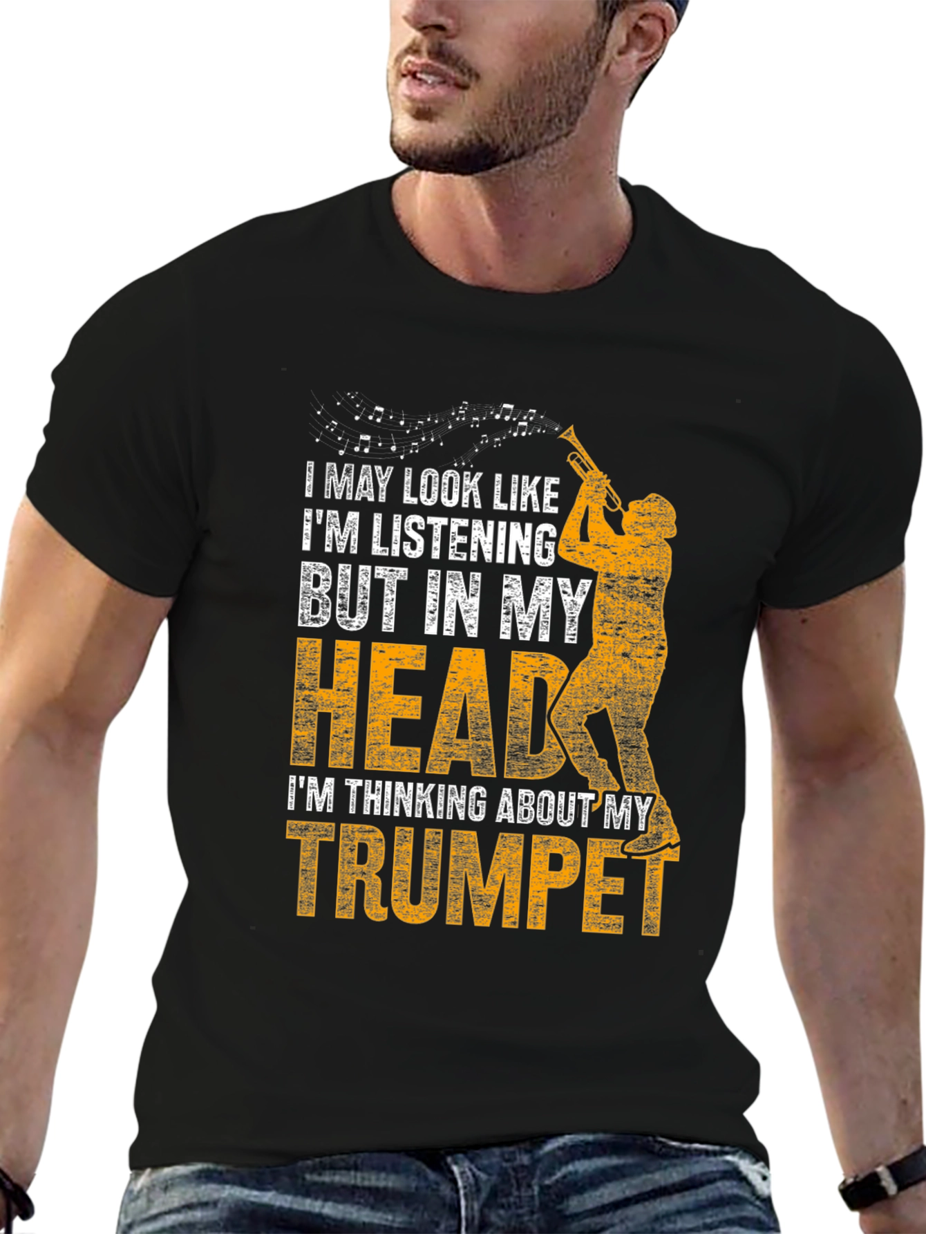 Trumpet Player T-Shirt: In My Head Music Tee
