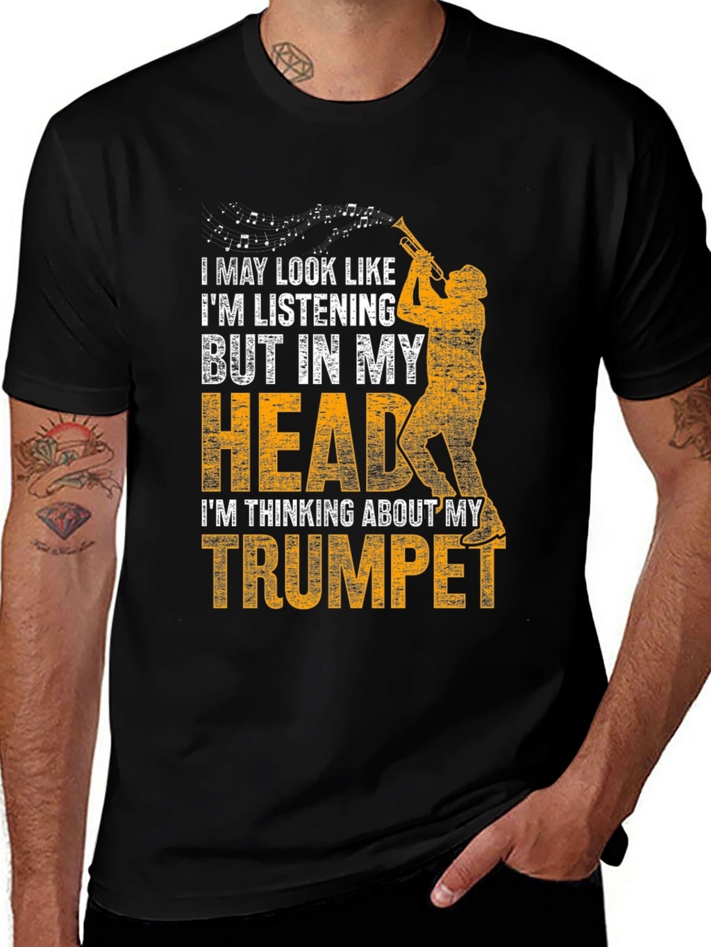 Trumpet Player T-Shirt: In My Head Music Tee