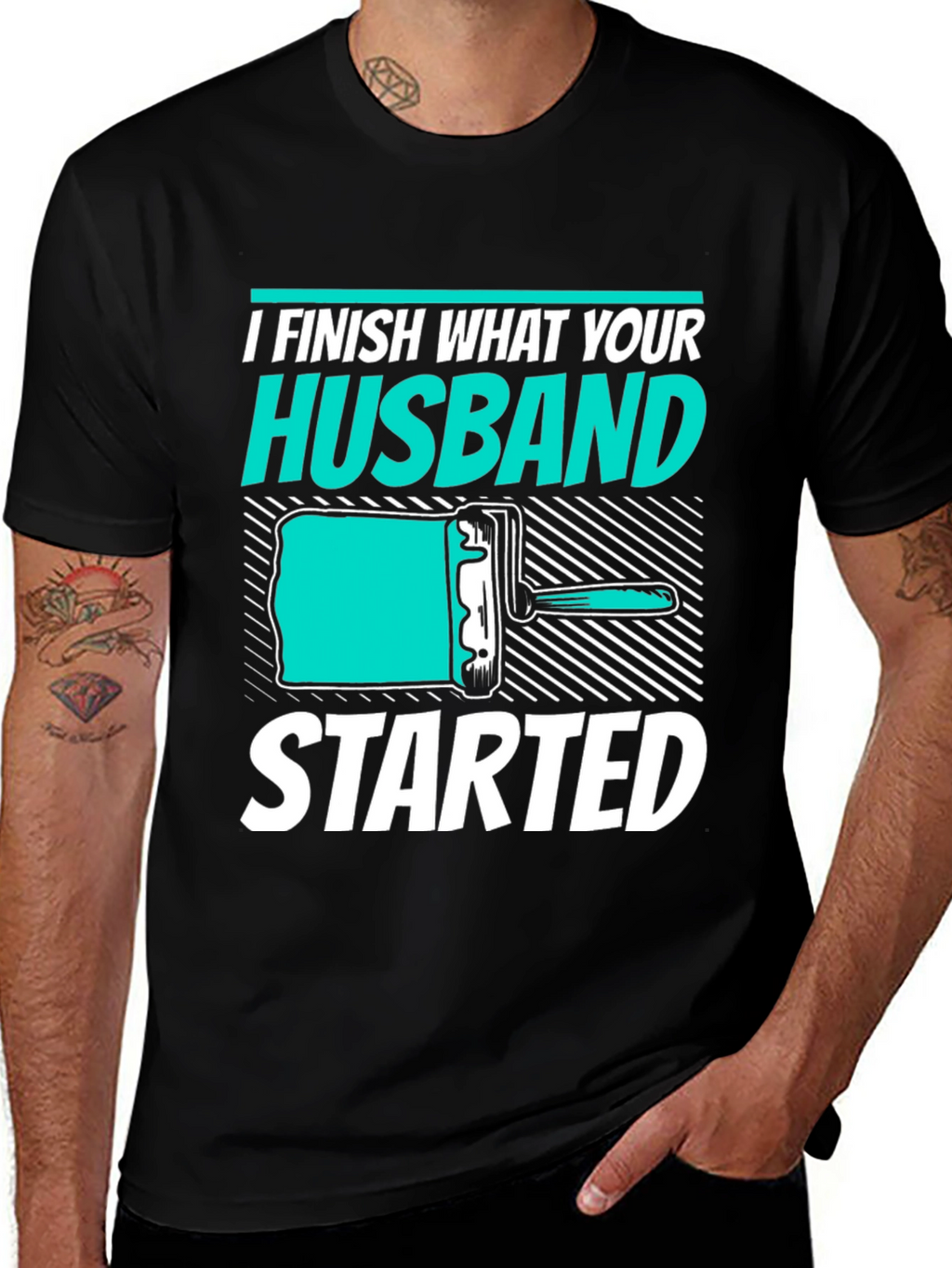 I Finish What Your Husband Started Funny T-Shirt