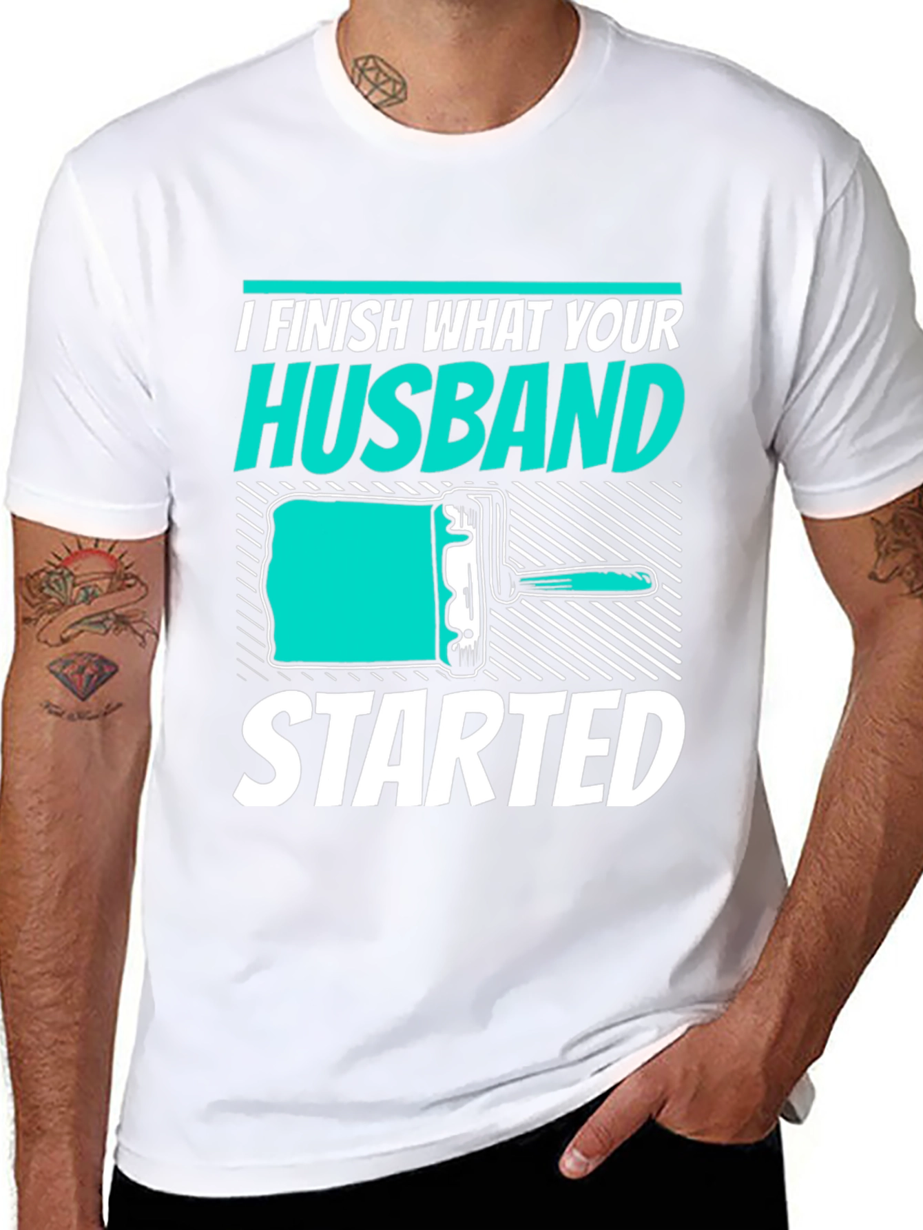 I Finish What Your Husband Started Funny T-Shirt